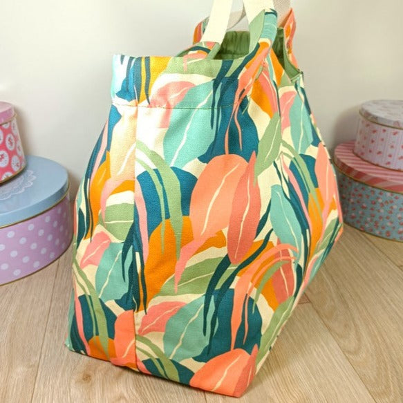 Sac cabas panier et sa pochette - Moyen modèle - Mathilde