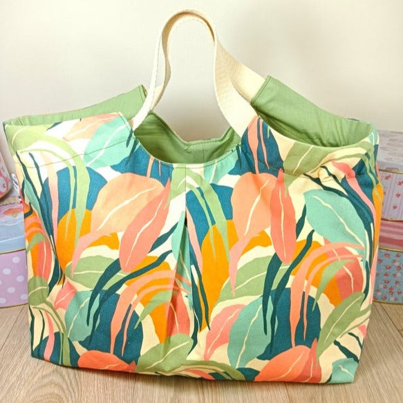 Sac cabas panier et sa pochette - Moyen modèle - Mathilde