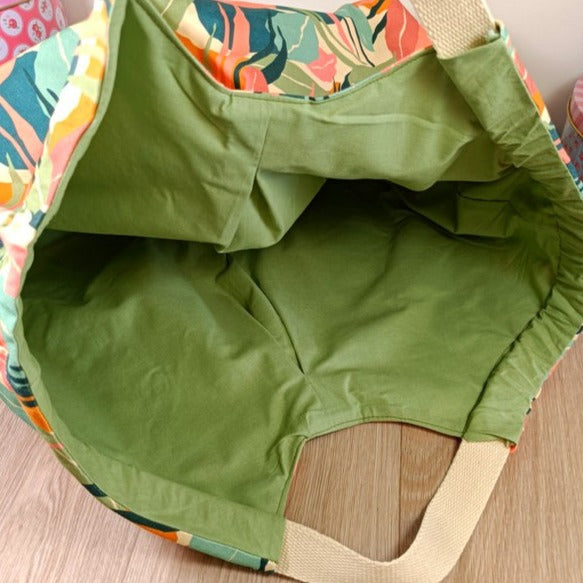 Sac cabas panier et sa pochette - Moyen modèle - Mathilde