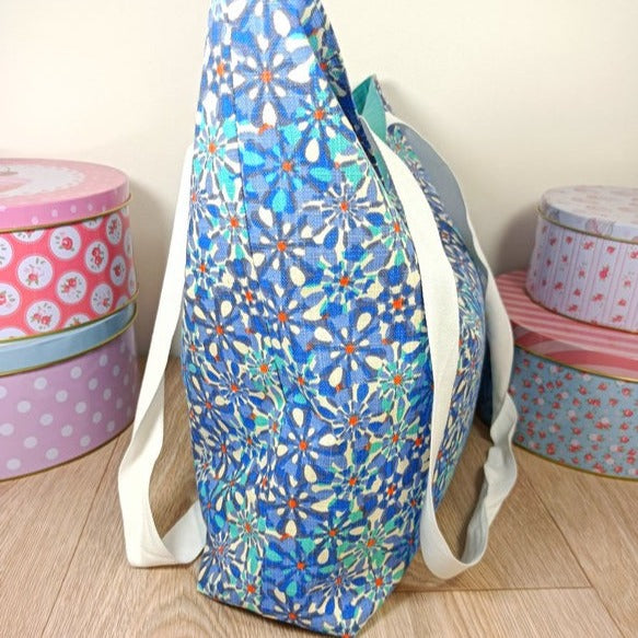 Tote bag cabas - Azulejos bleu