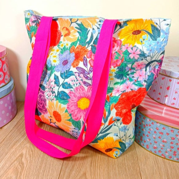 Tote bag grand modèle et sa pochette assorti - Florentine