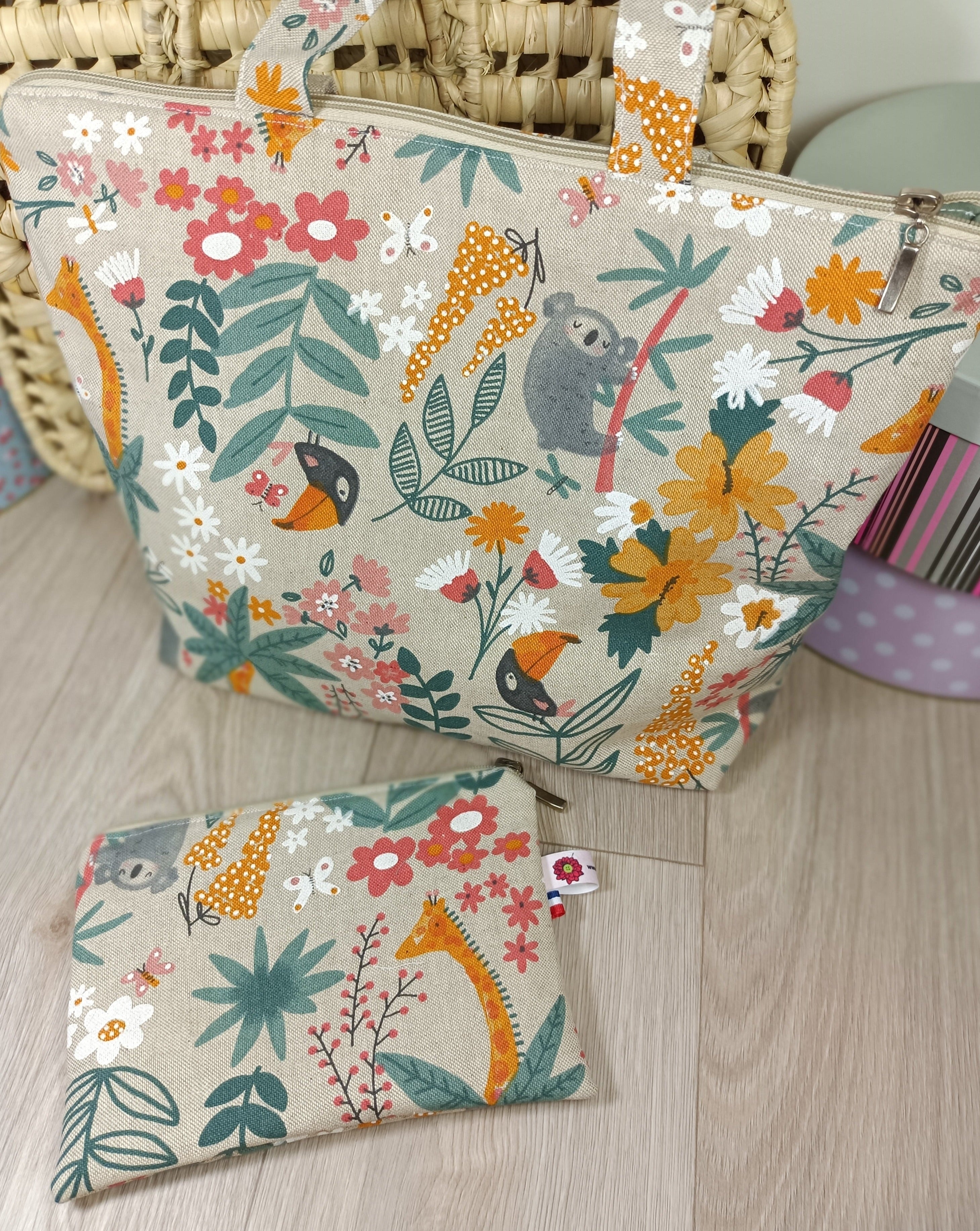 Sac cabas et pochette assortis - EXOTIC