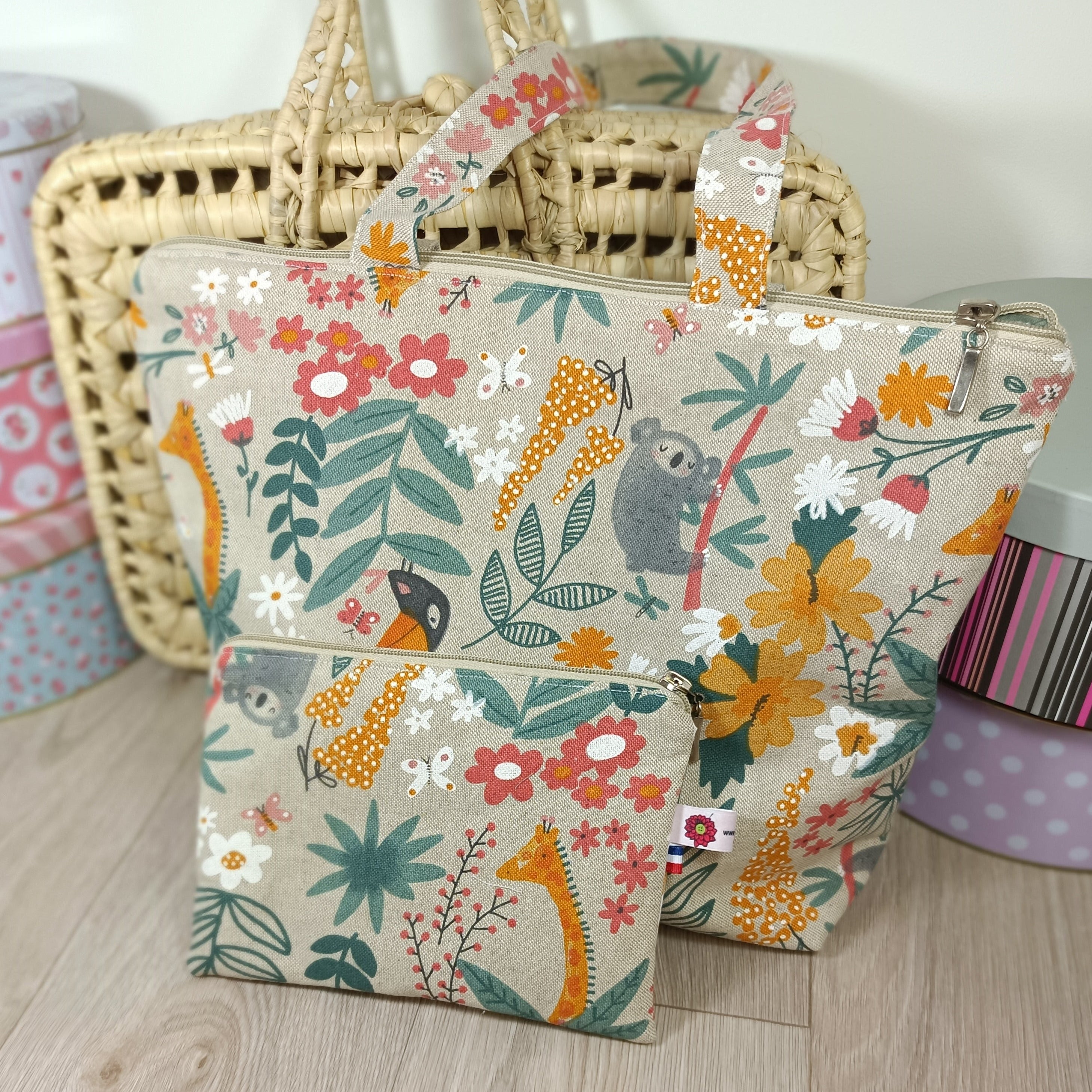 Sac cabas et pochette assortis - EXOTIC