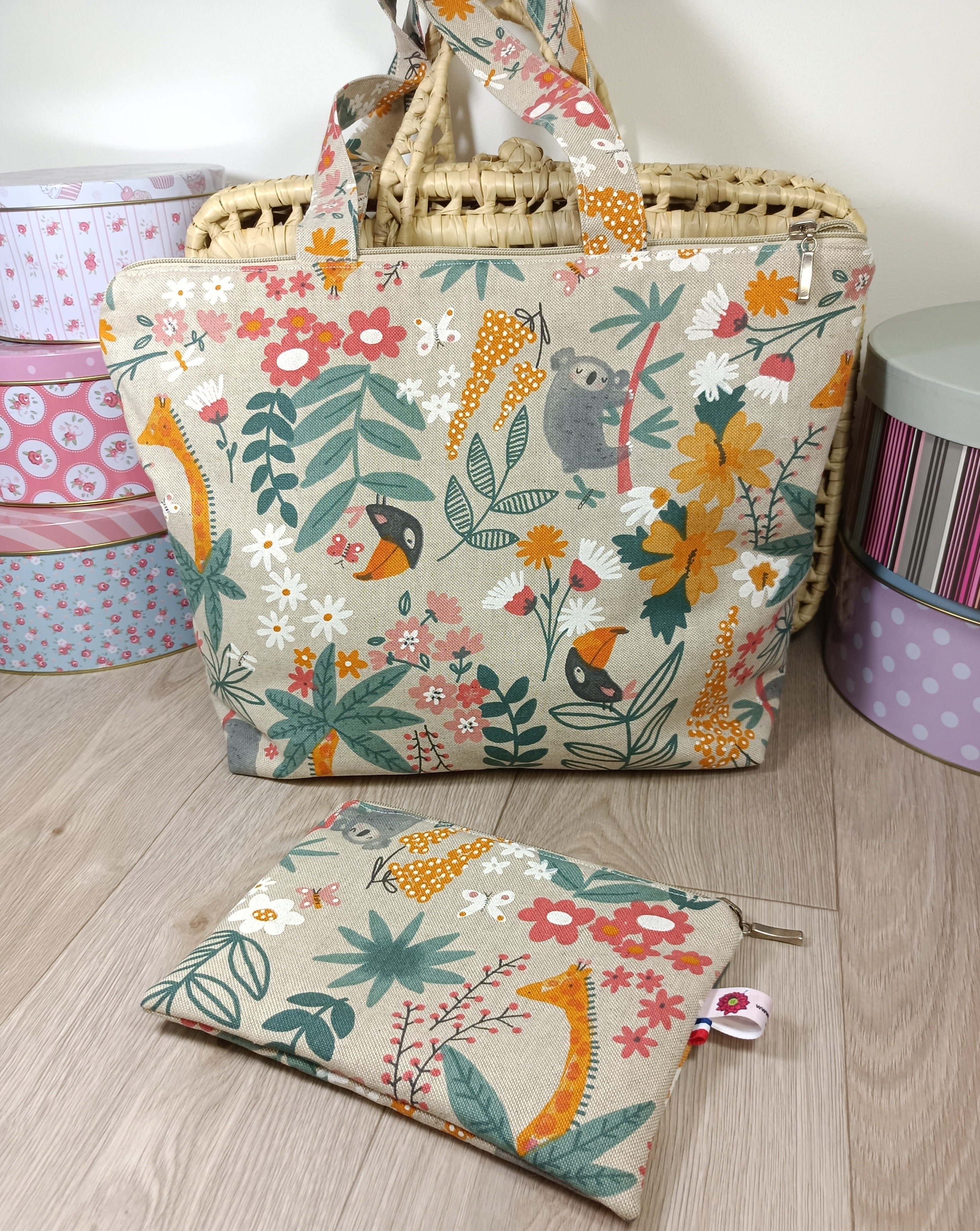 Sac cabas et pochette assortis - EXOTIC