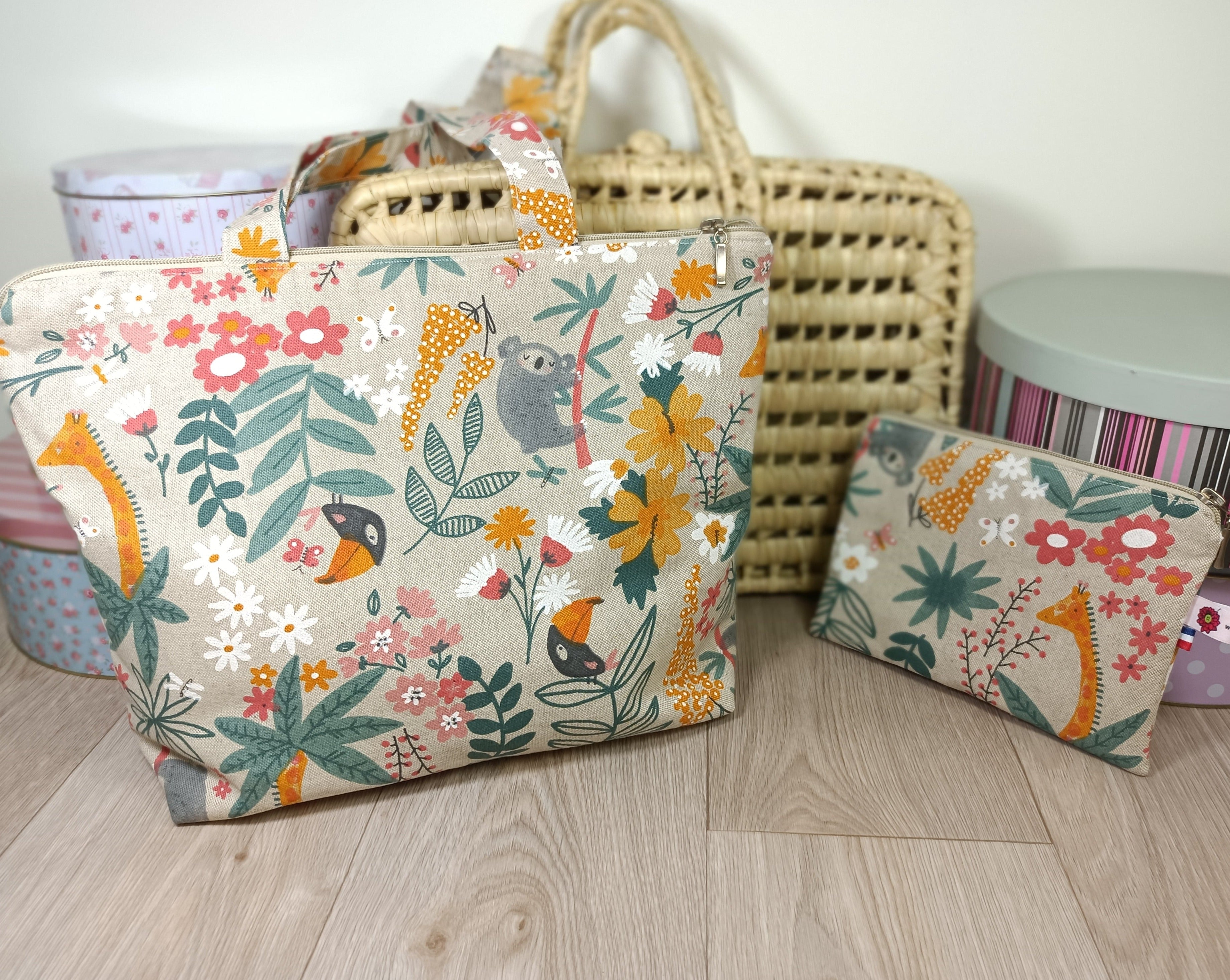 Sac cabas et pochette assortis - EXOTIC