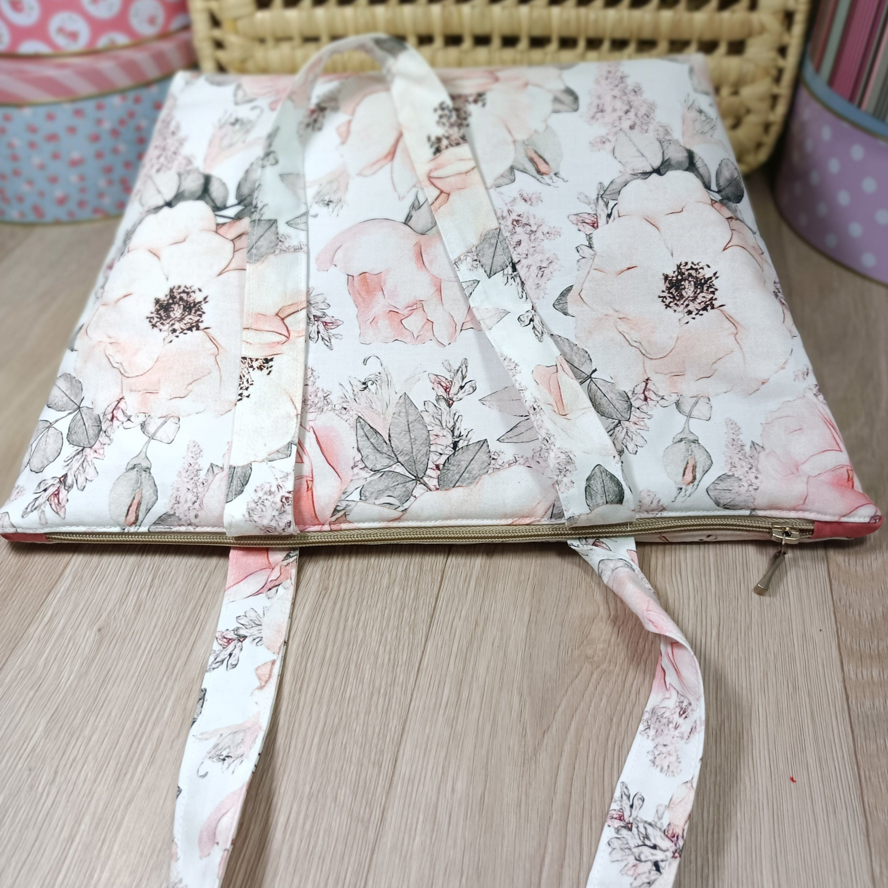 Sac cabas et pochette assortis - Eglantine