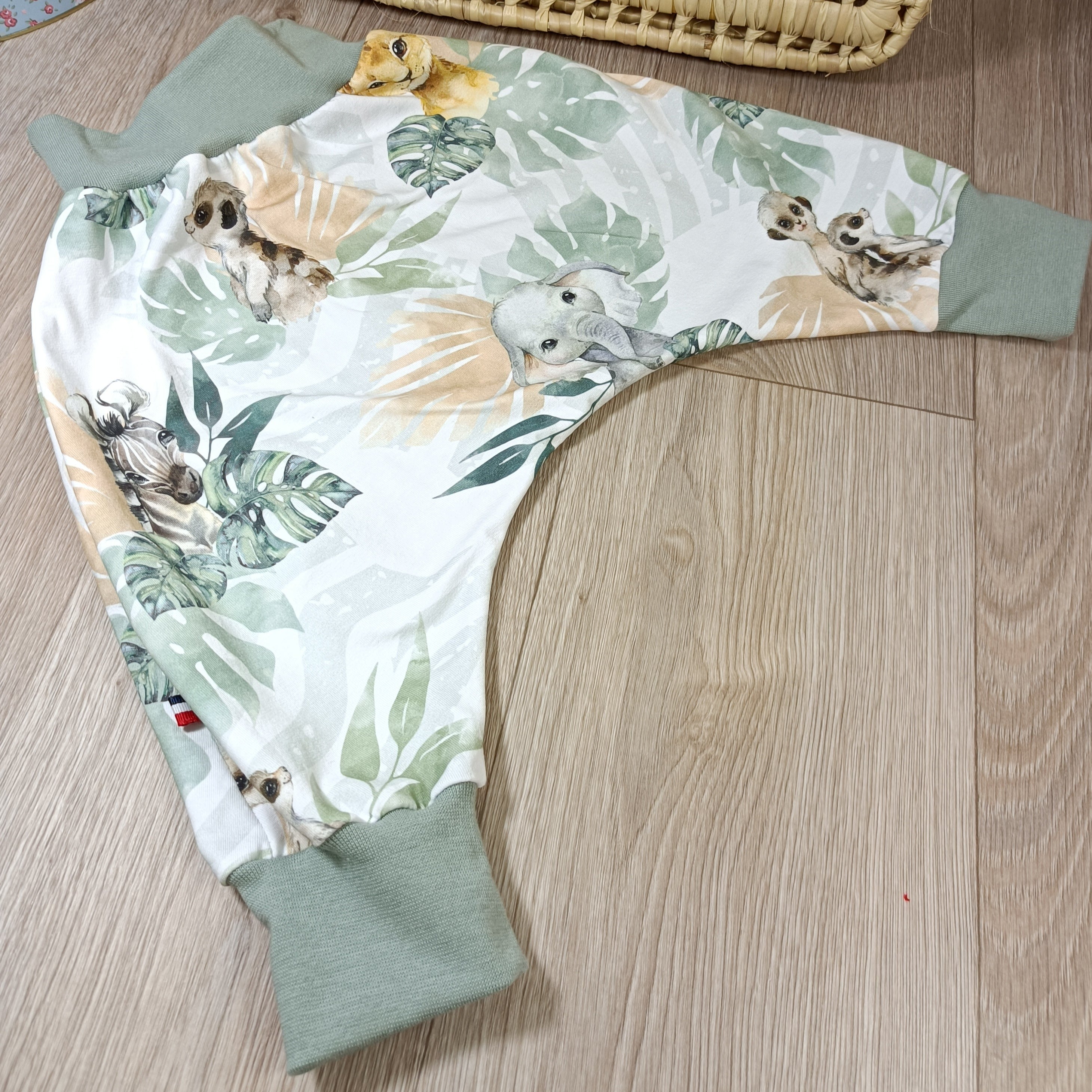 Sarouel pantalon bébé - Tropical vert