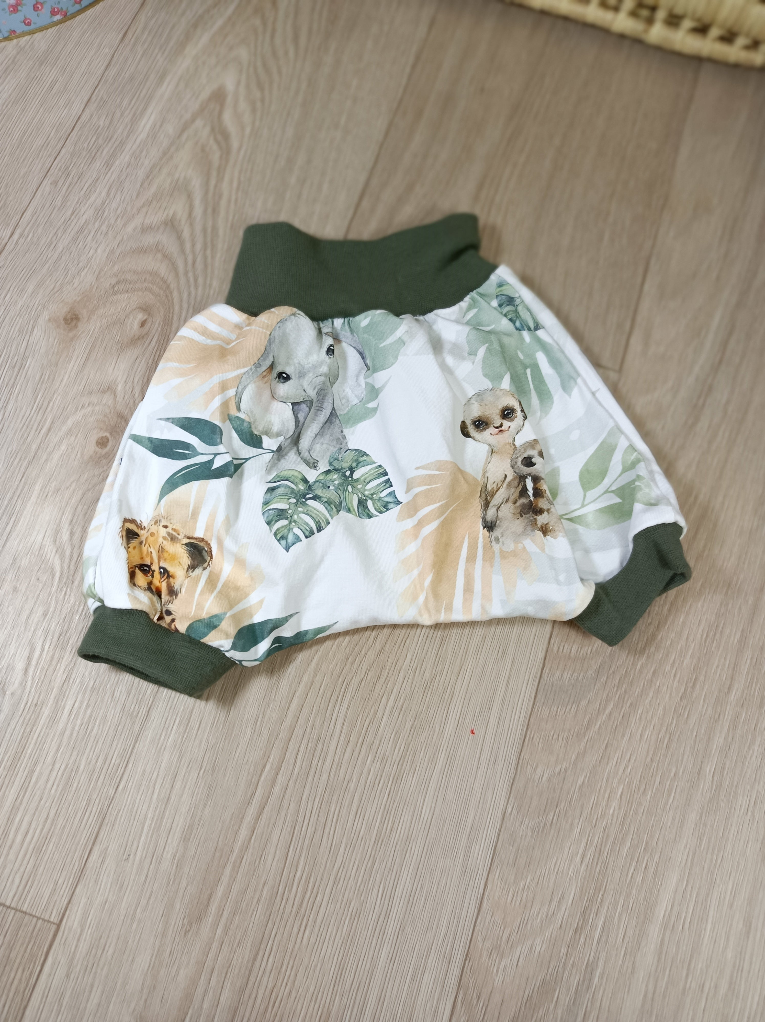 Sarouel bermuda short bébé - Tropicale Vert