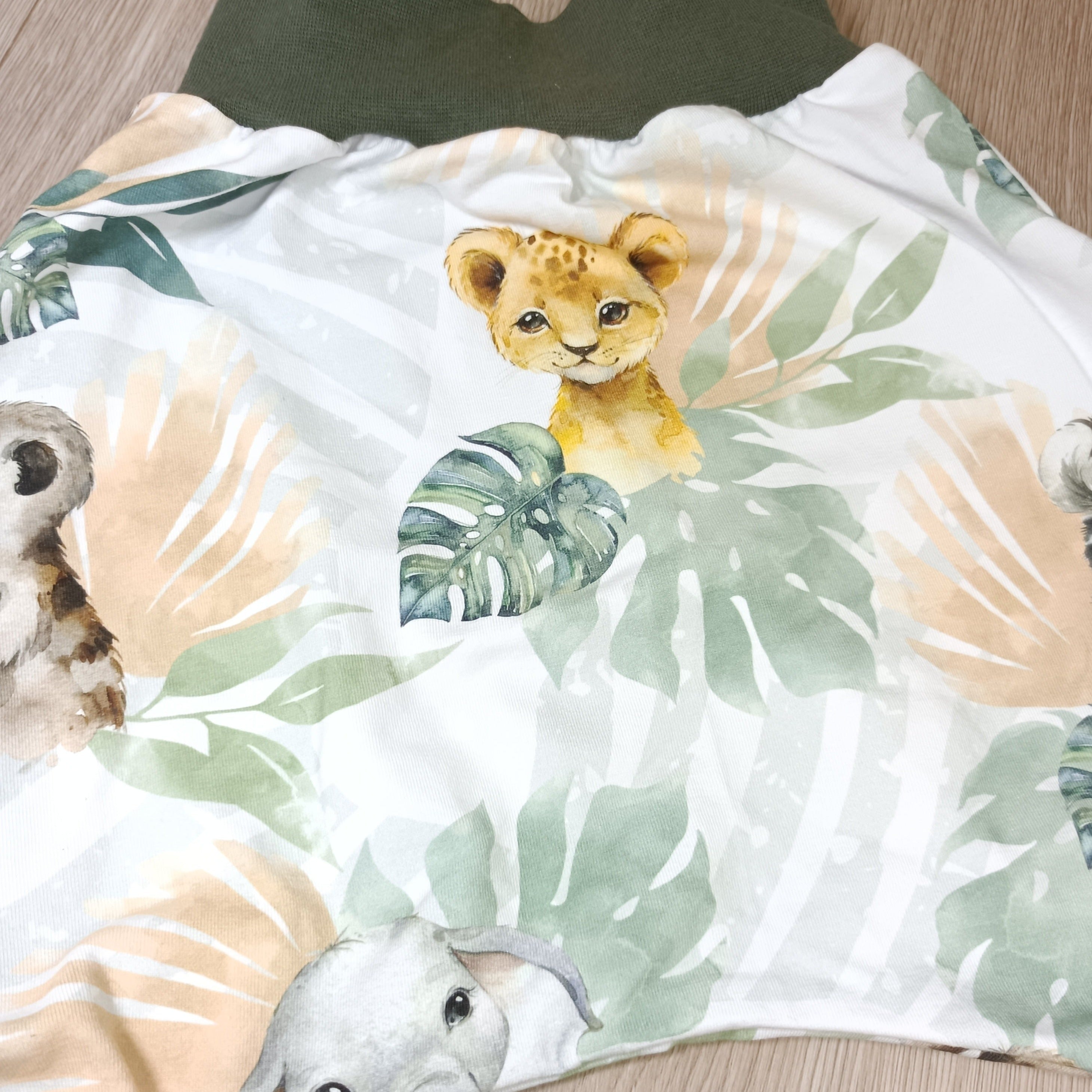 Sarouel bermuda short bébé - Tropicale Vert