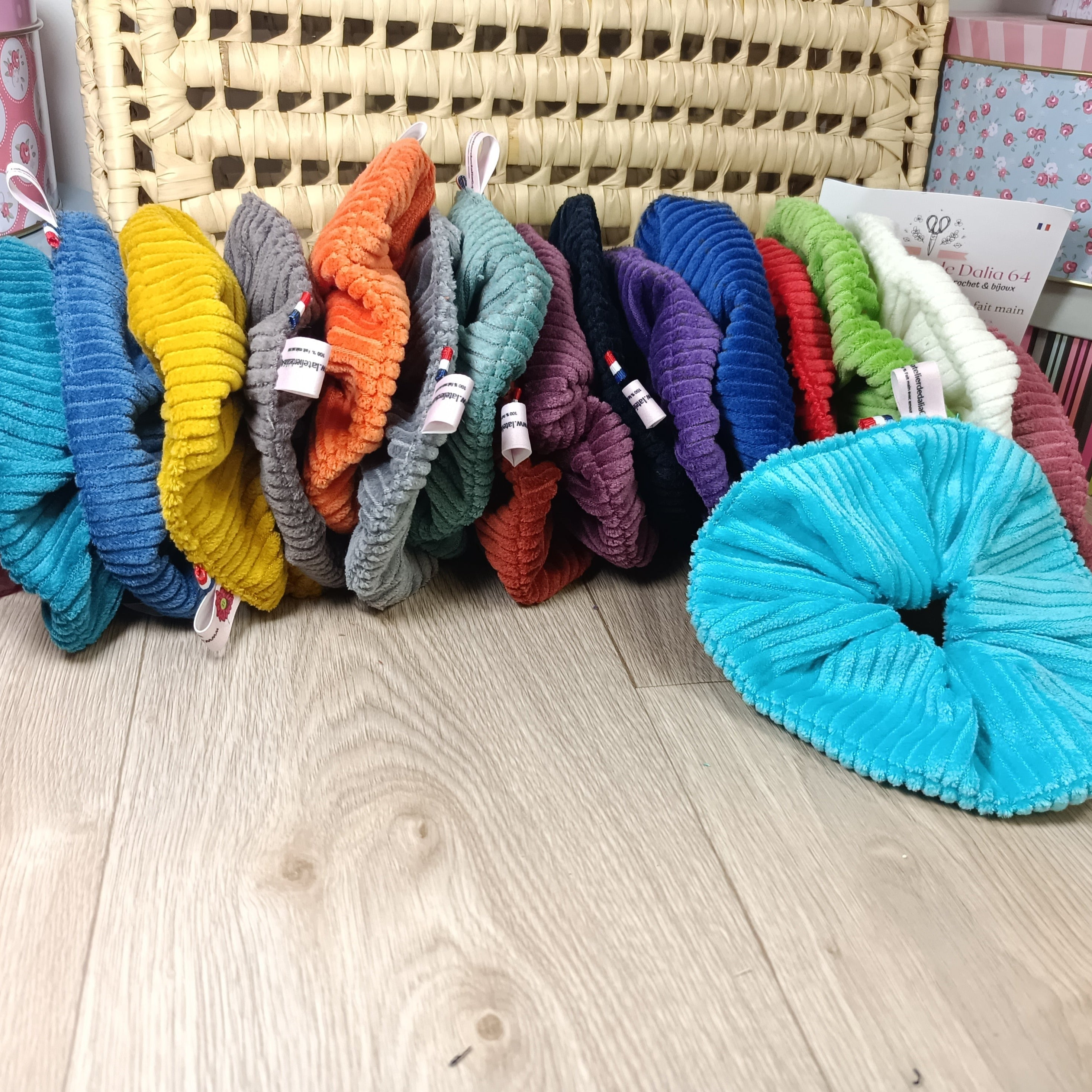 Chouchou scrunchy en velours