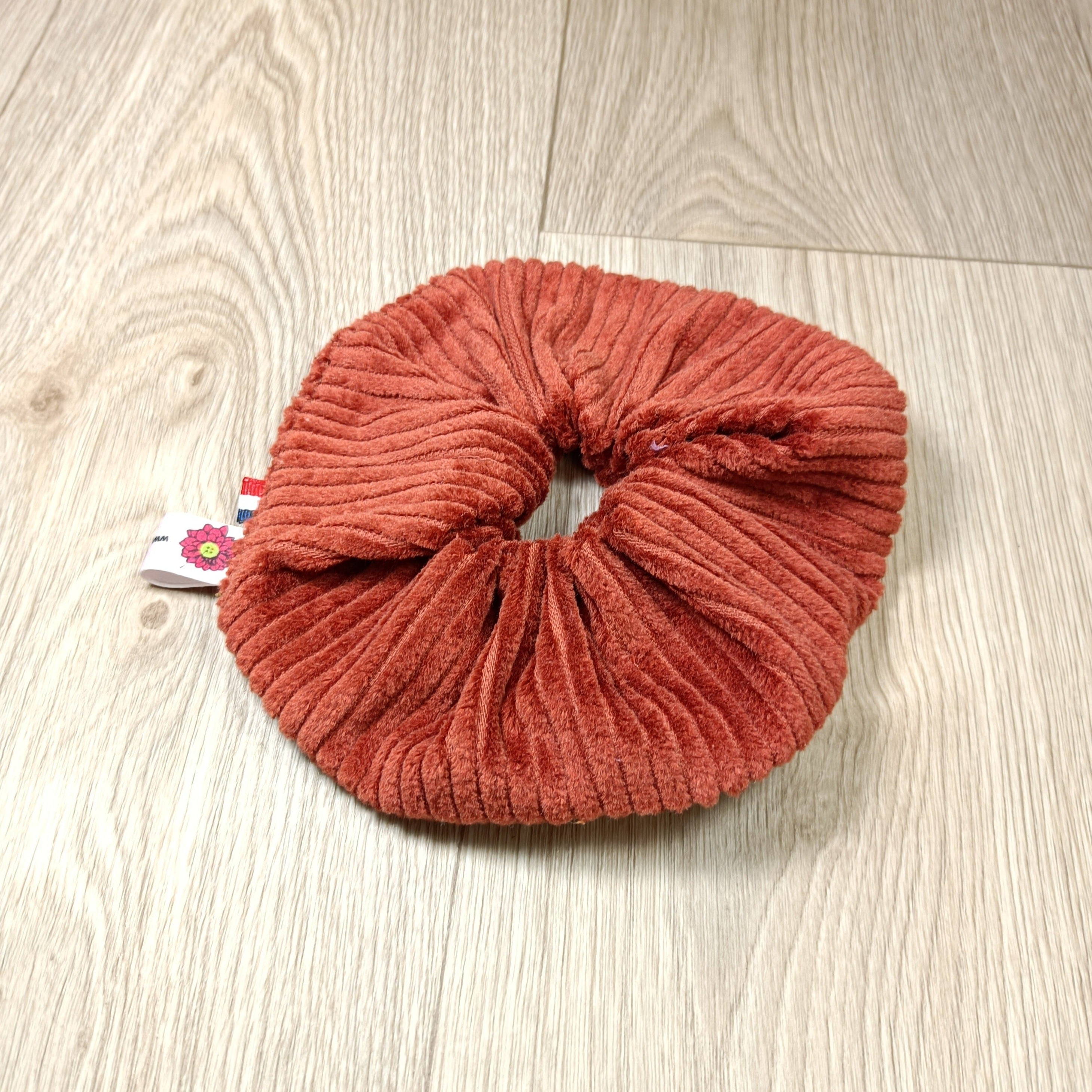 Chouchou scrunchy cheveux en velours coton divers coloris