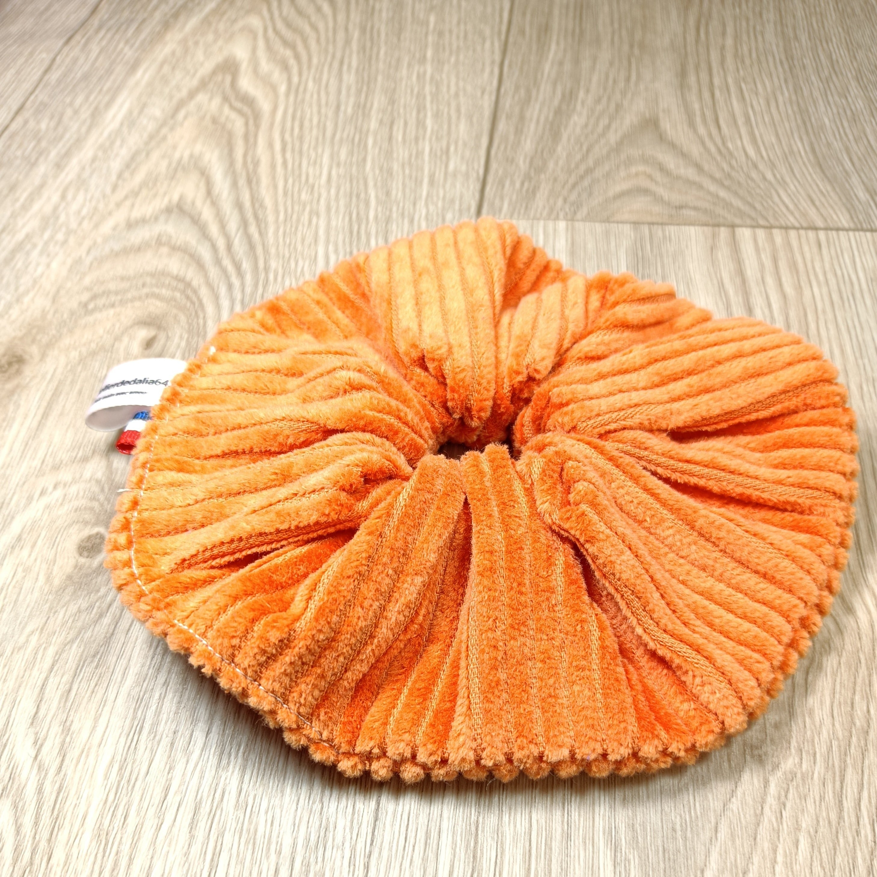 Chouchou scrunchy cheveux en velours coton divers coloris
