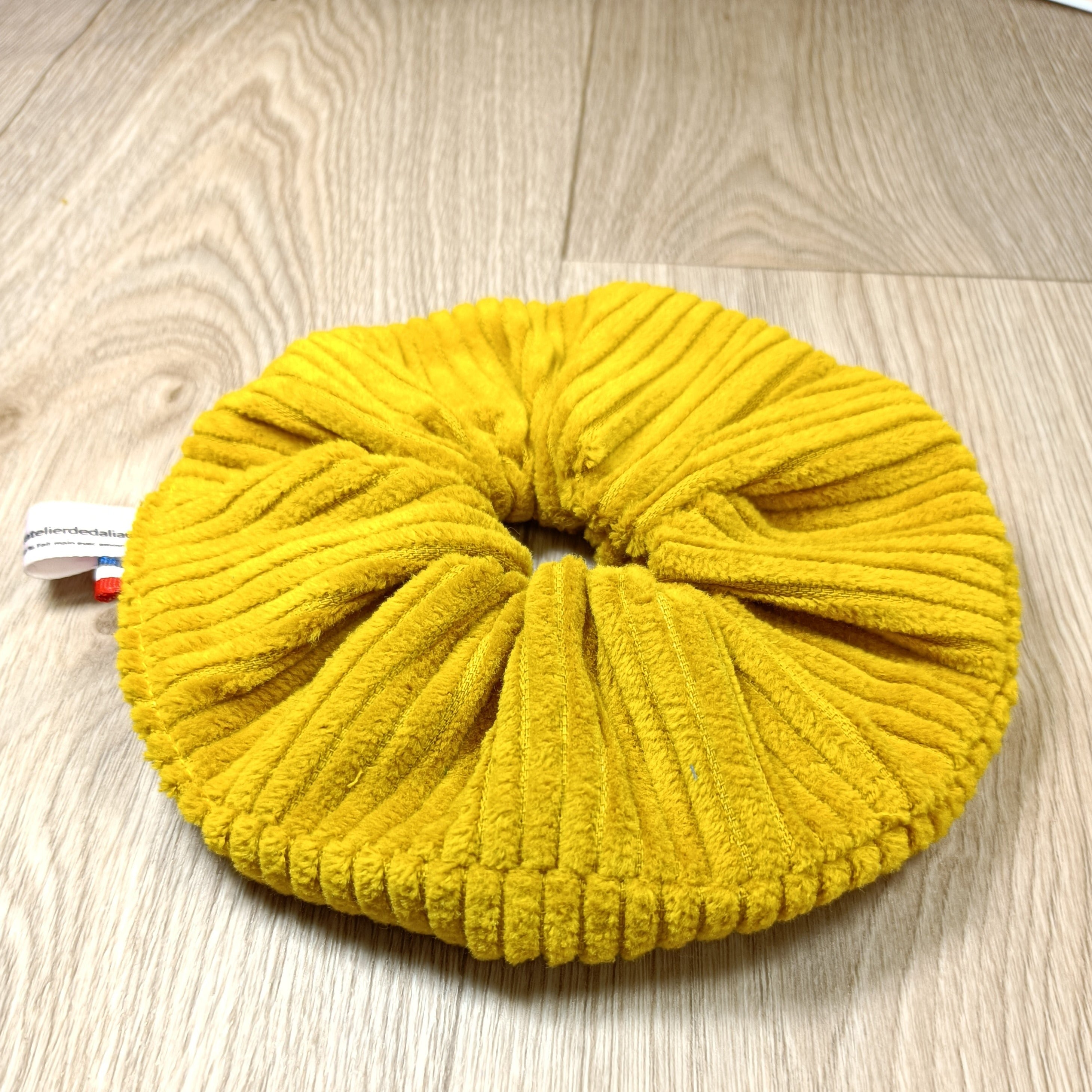 Chouchou scrunchy cheveux en velours coton divers coloris