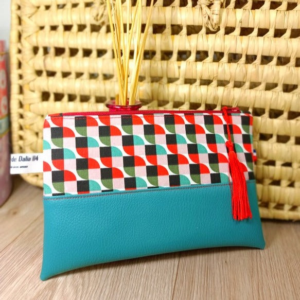 Pochettes zippées en simili et tissus disponibles