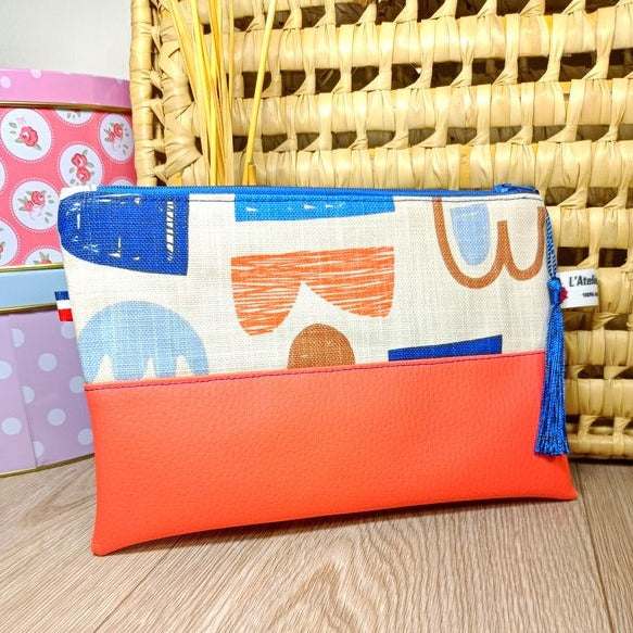 Pochettes zippées en simili et tissus disponibles