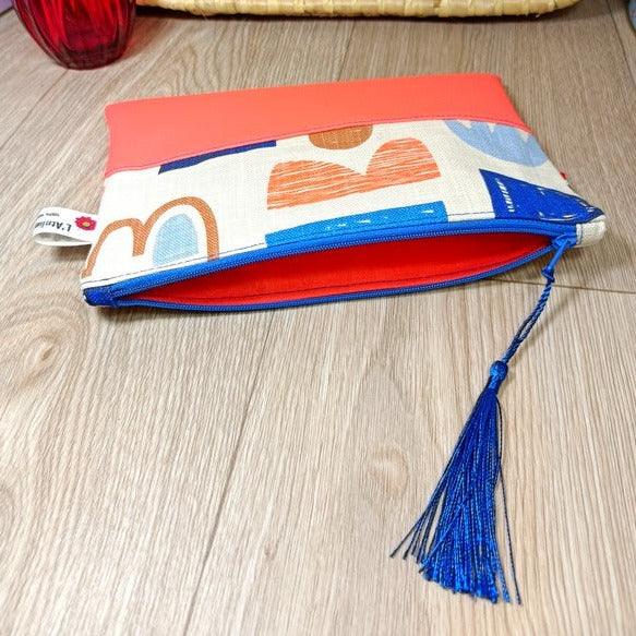 Pochettes zippées en simili et tissus disponibles