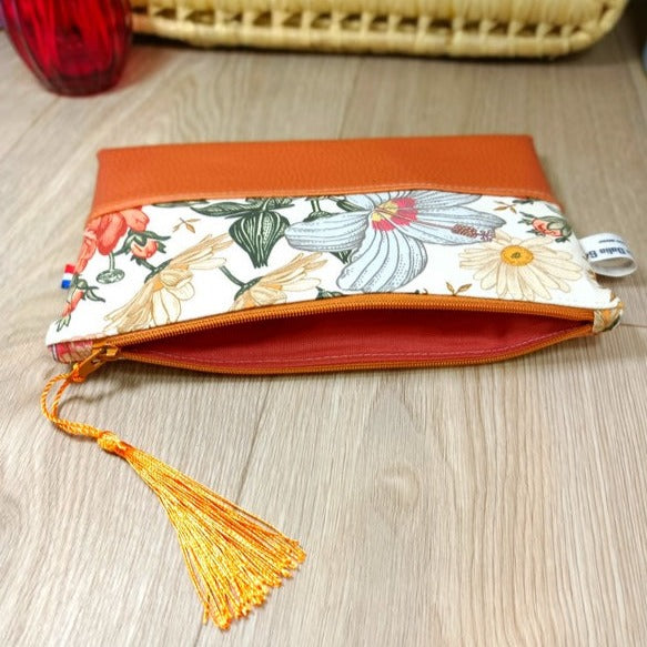 Pochettes zippées en simili et tissus disponibles