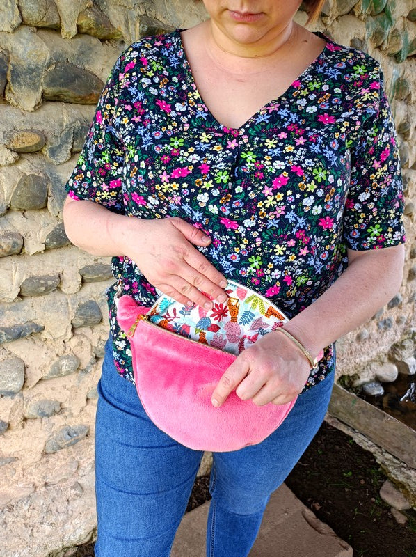 Sac banane - Collection Banana - couleur rose fraise