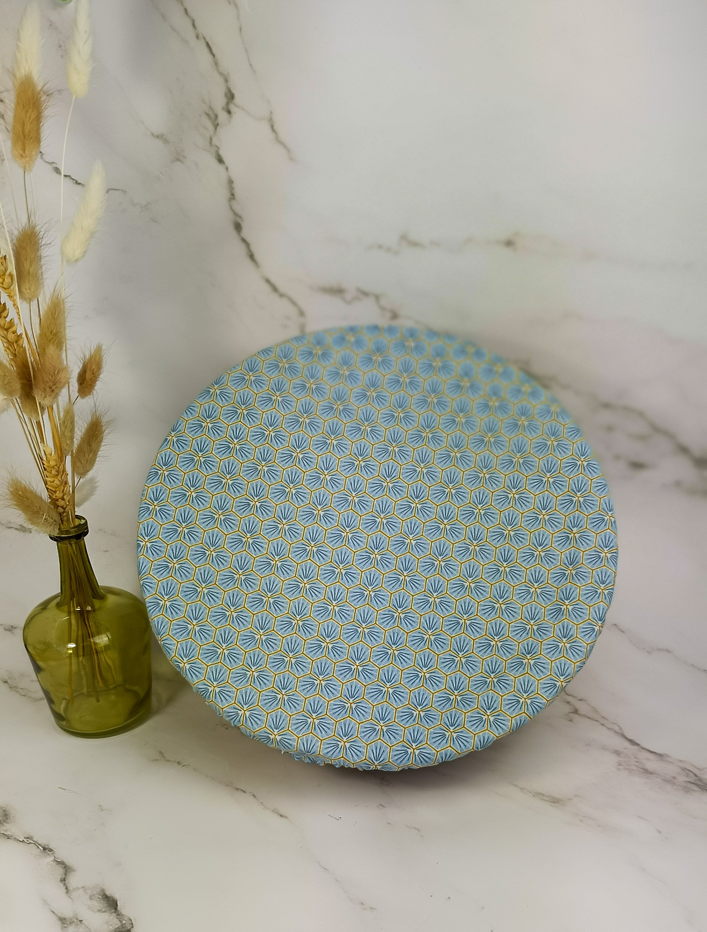 Couvre bol plat riad bleu clair taille L 
