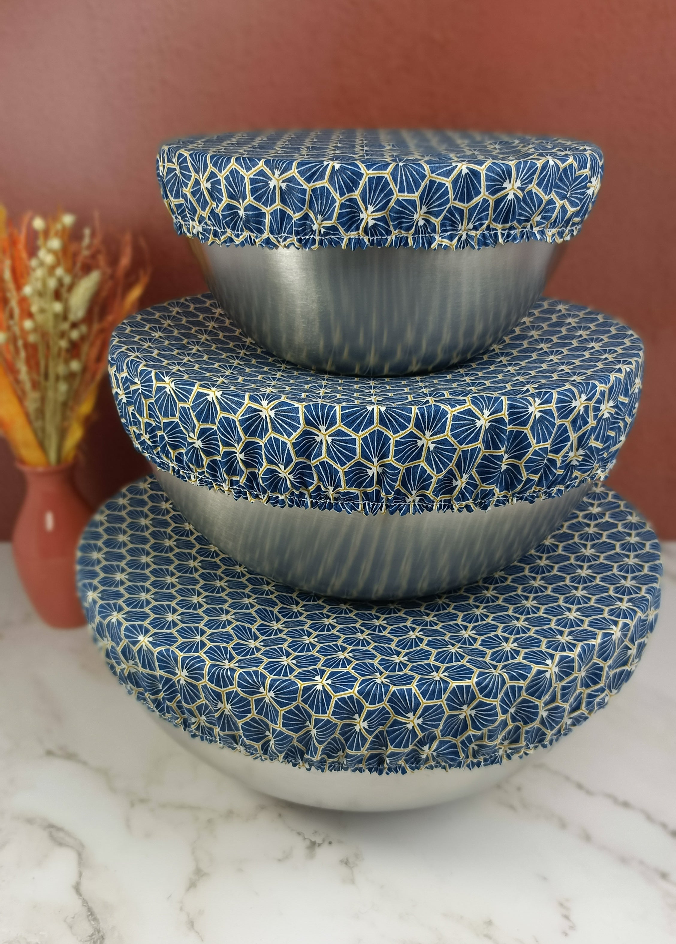 Couvre plat lavable riad bleu pétrole 