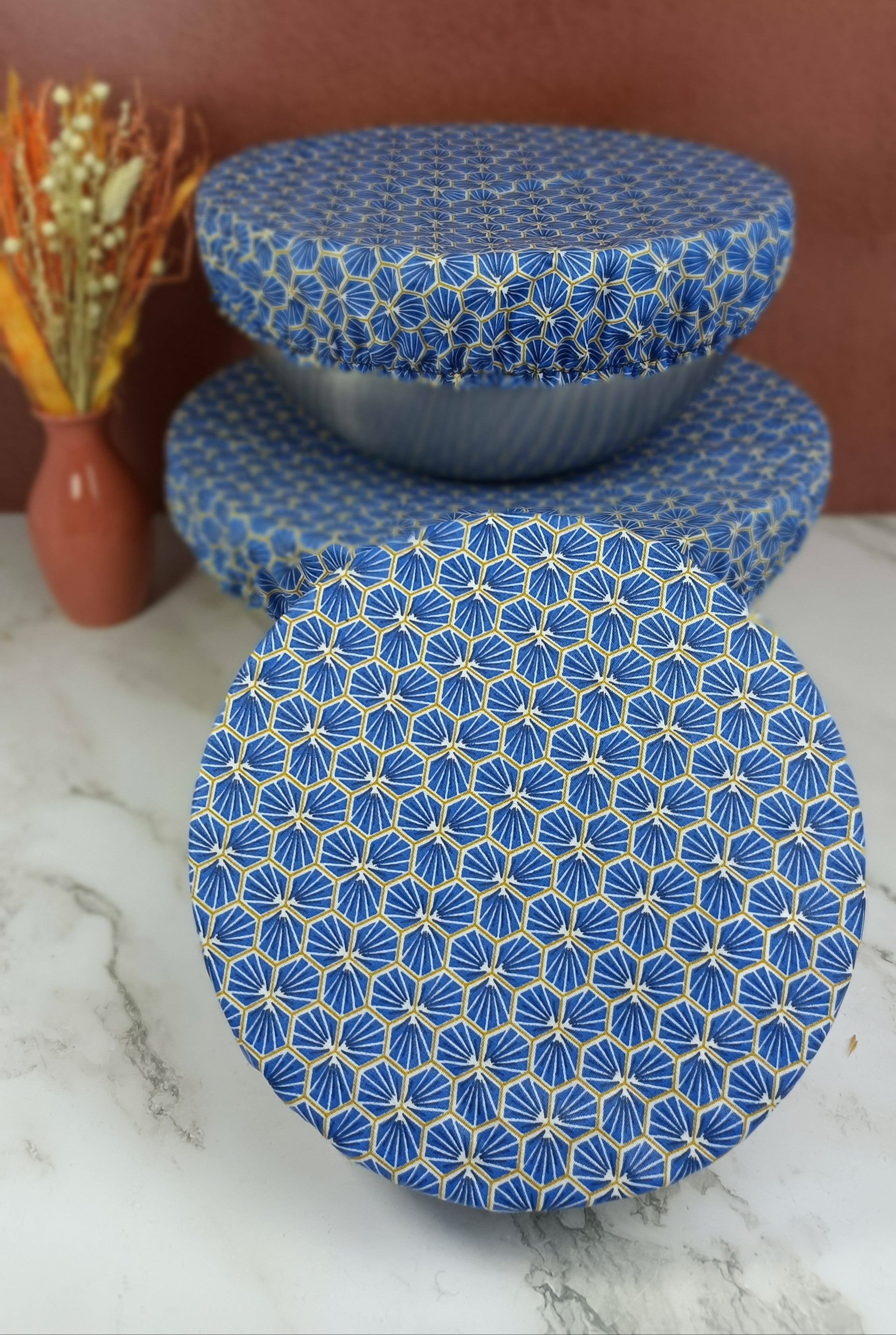 Couvre plat lavable riad bleu roi 