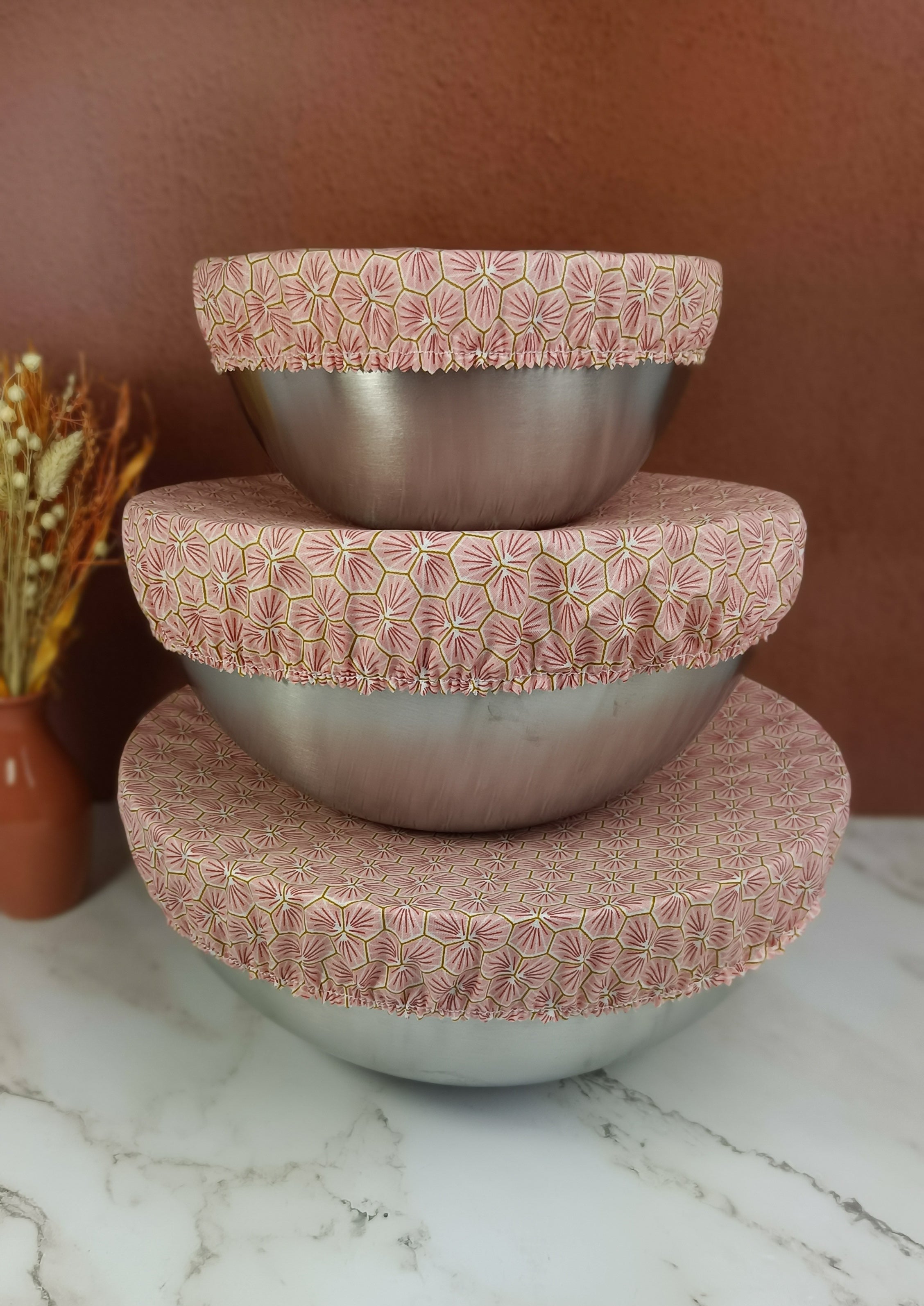 Couvre plat lavable riad rose