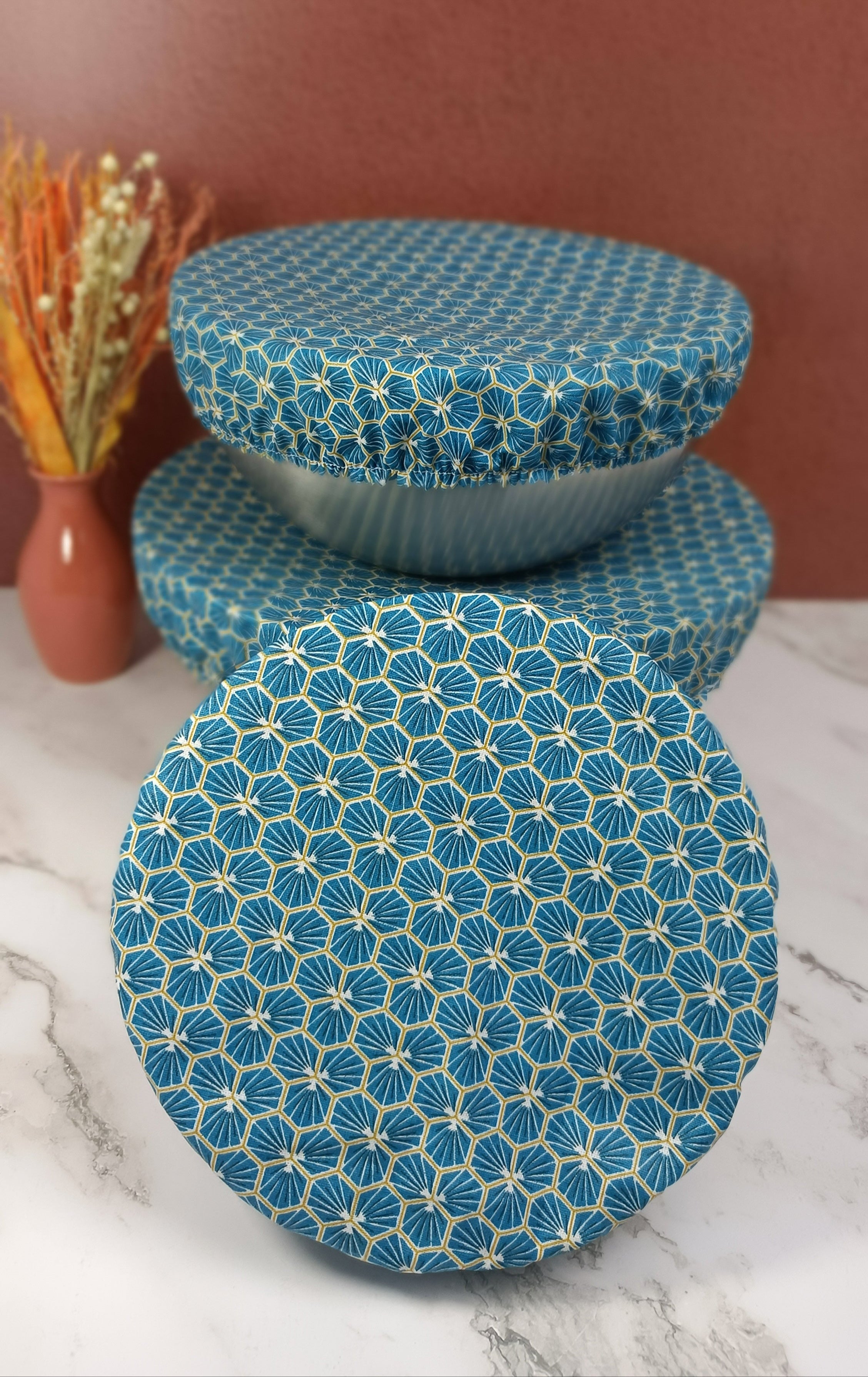 Couvre plat lavable riad turquoise 
