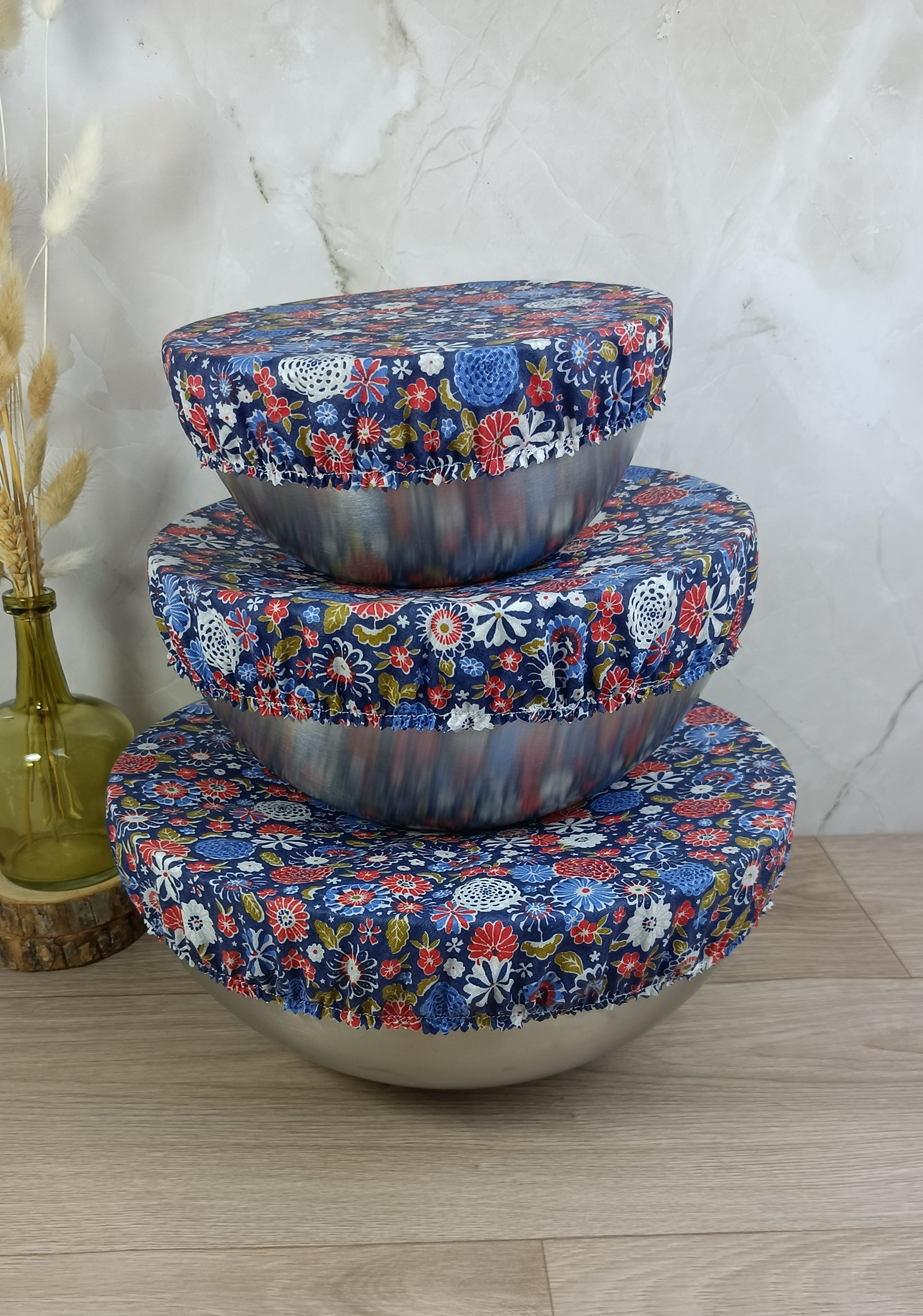 Couvre plats/bols lavable misaki bleu 