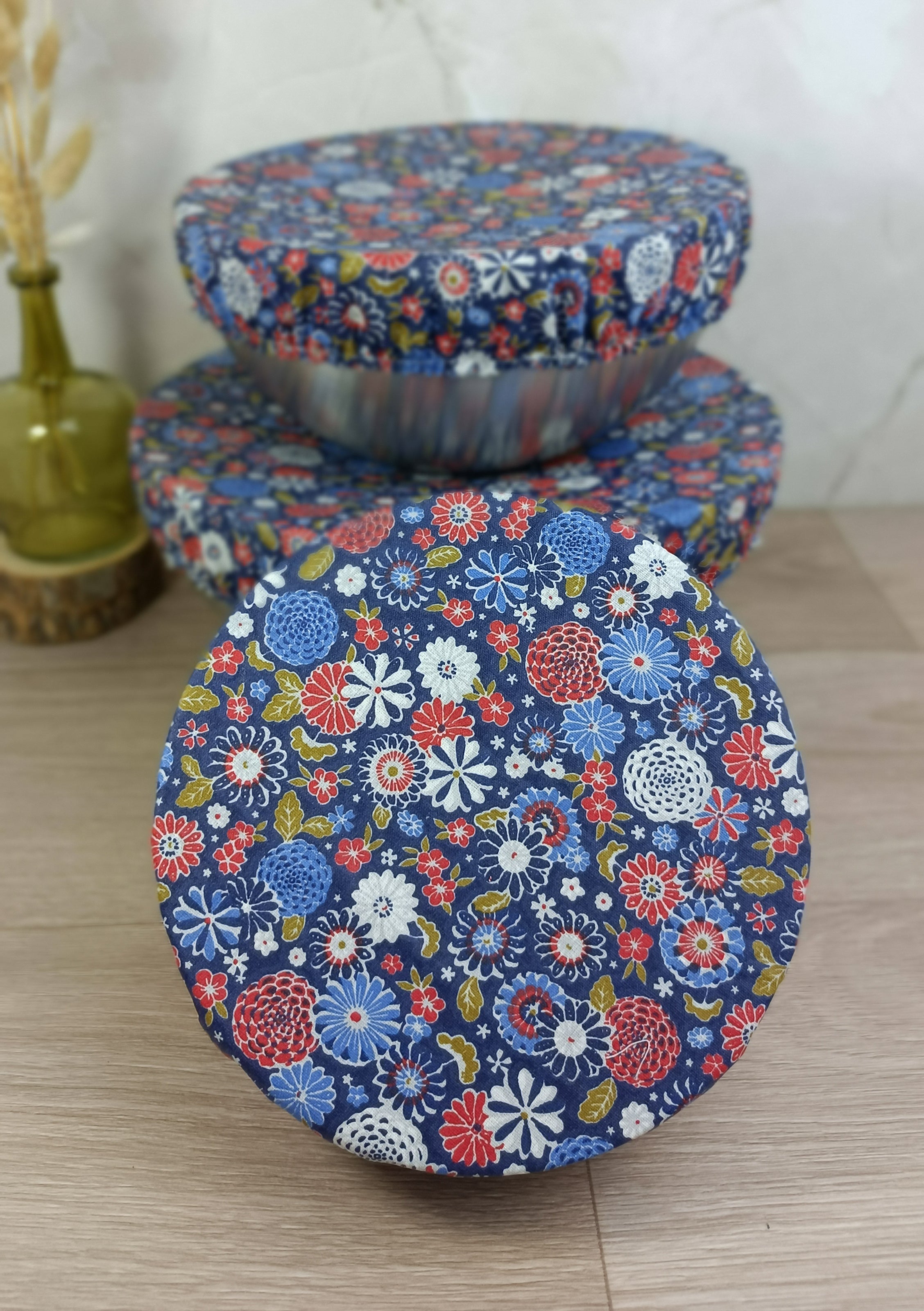Couvre plats/bols lavable misaki bleu 
