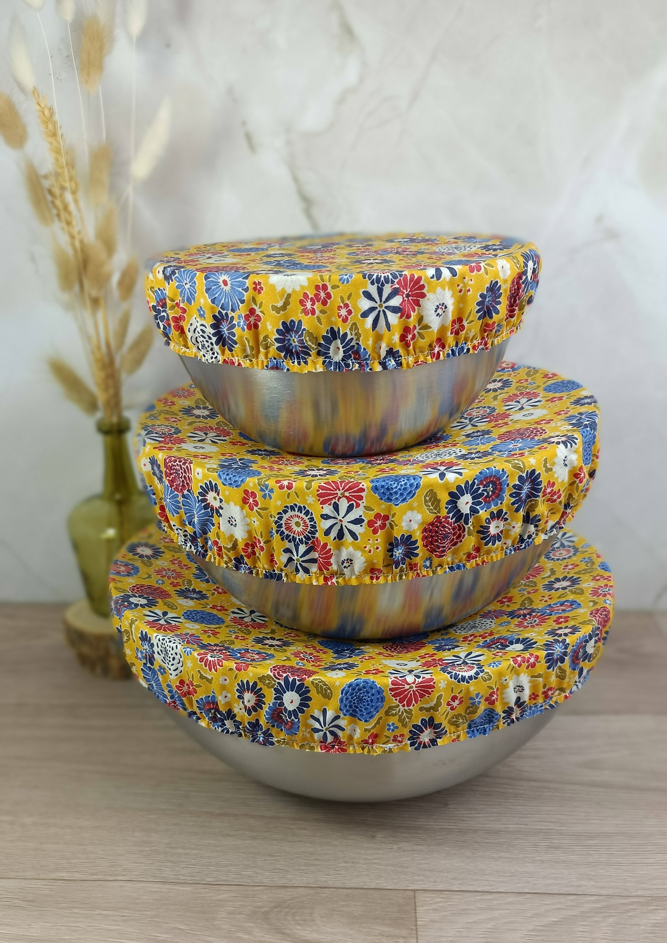 Couvre plats/bols lavable misaki jaune 