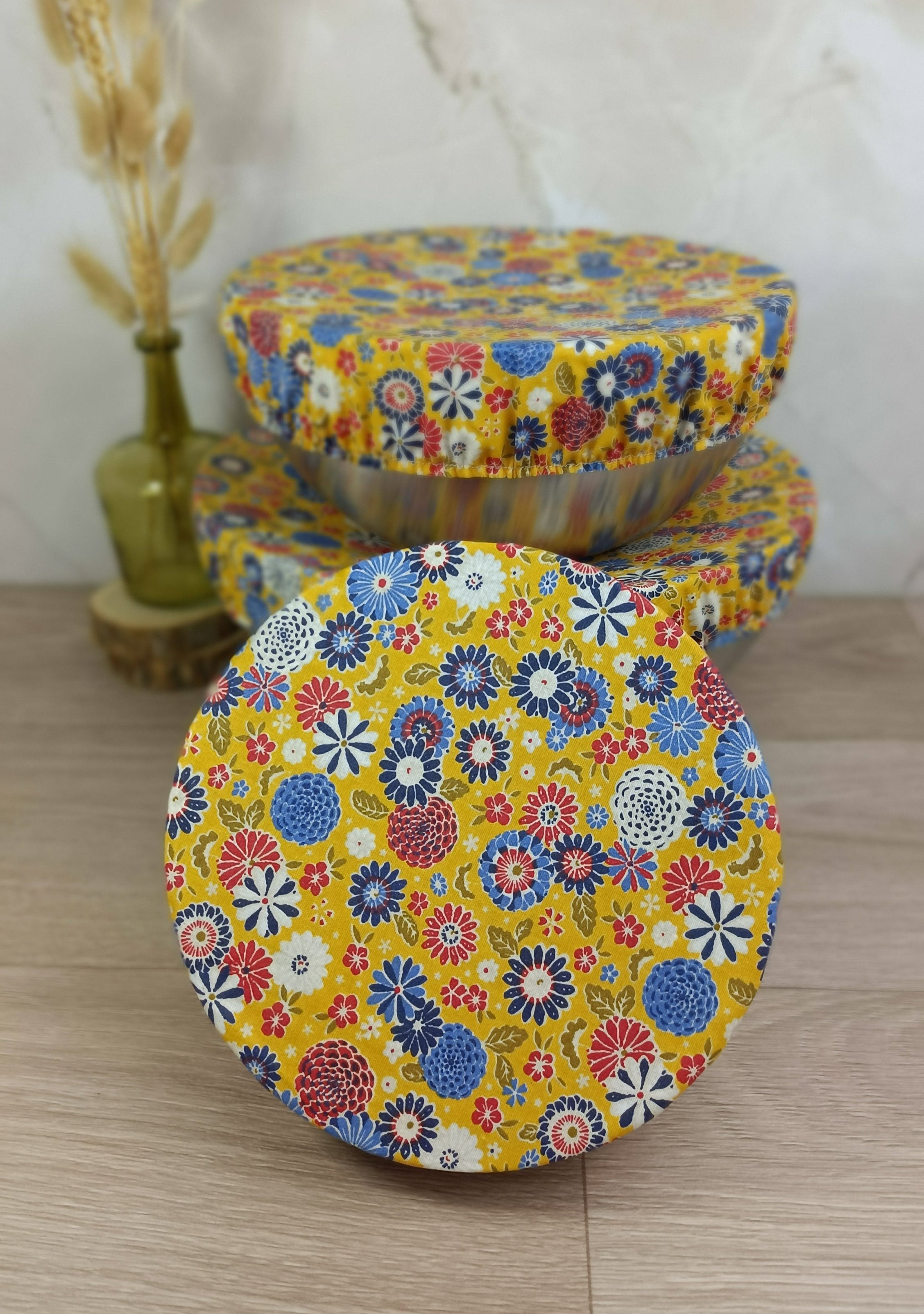 Couvre plats/bols lavable misaki jaune 