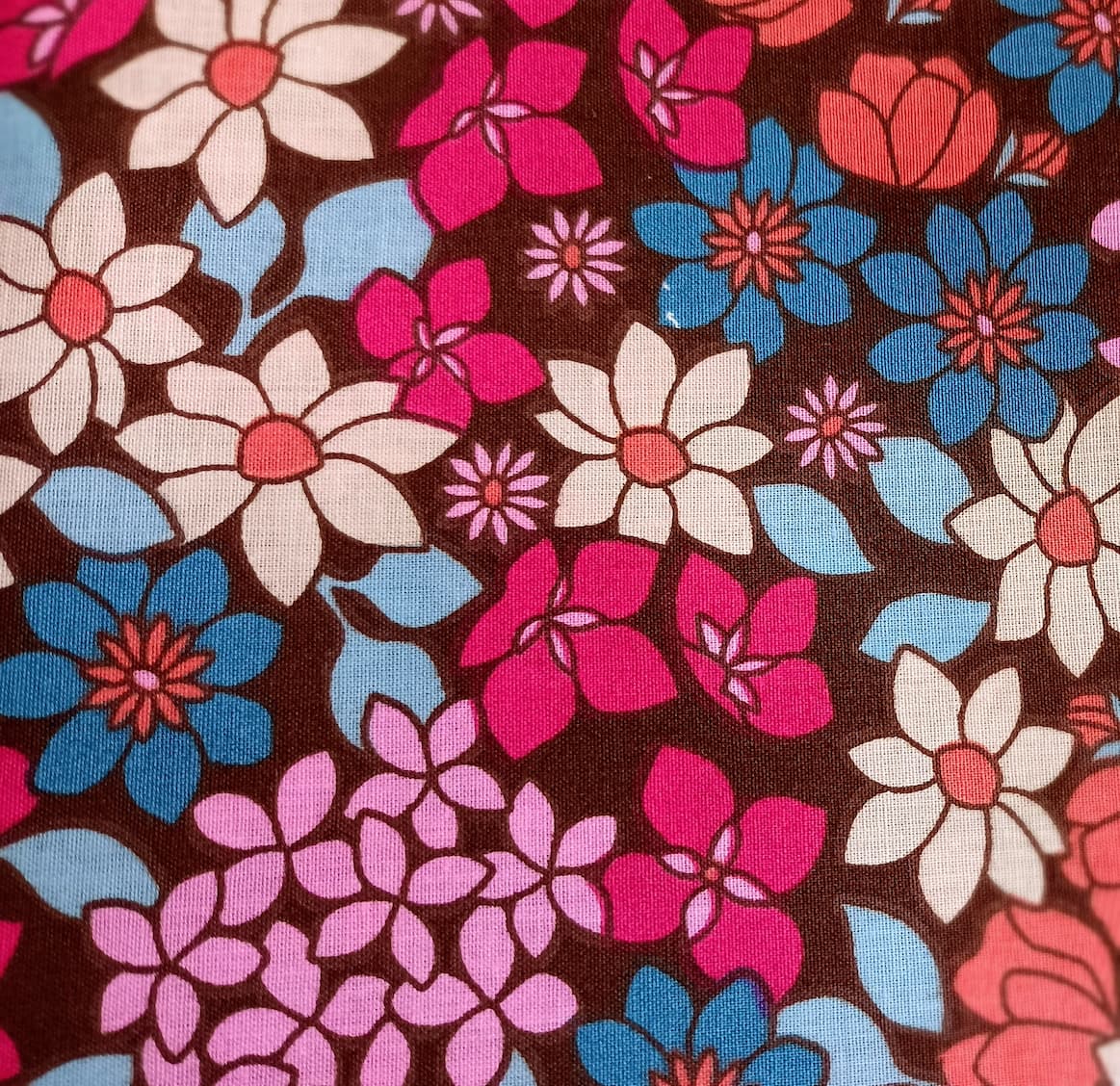 Fleuri fuchsia fond chocolat