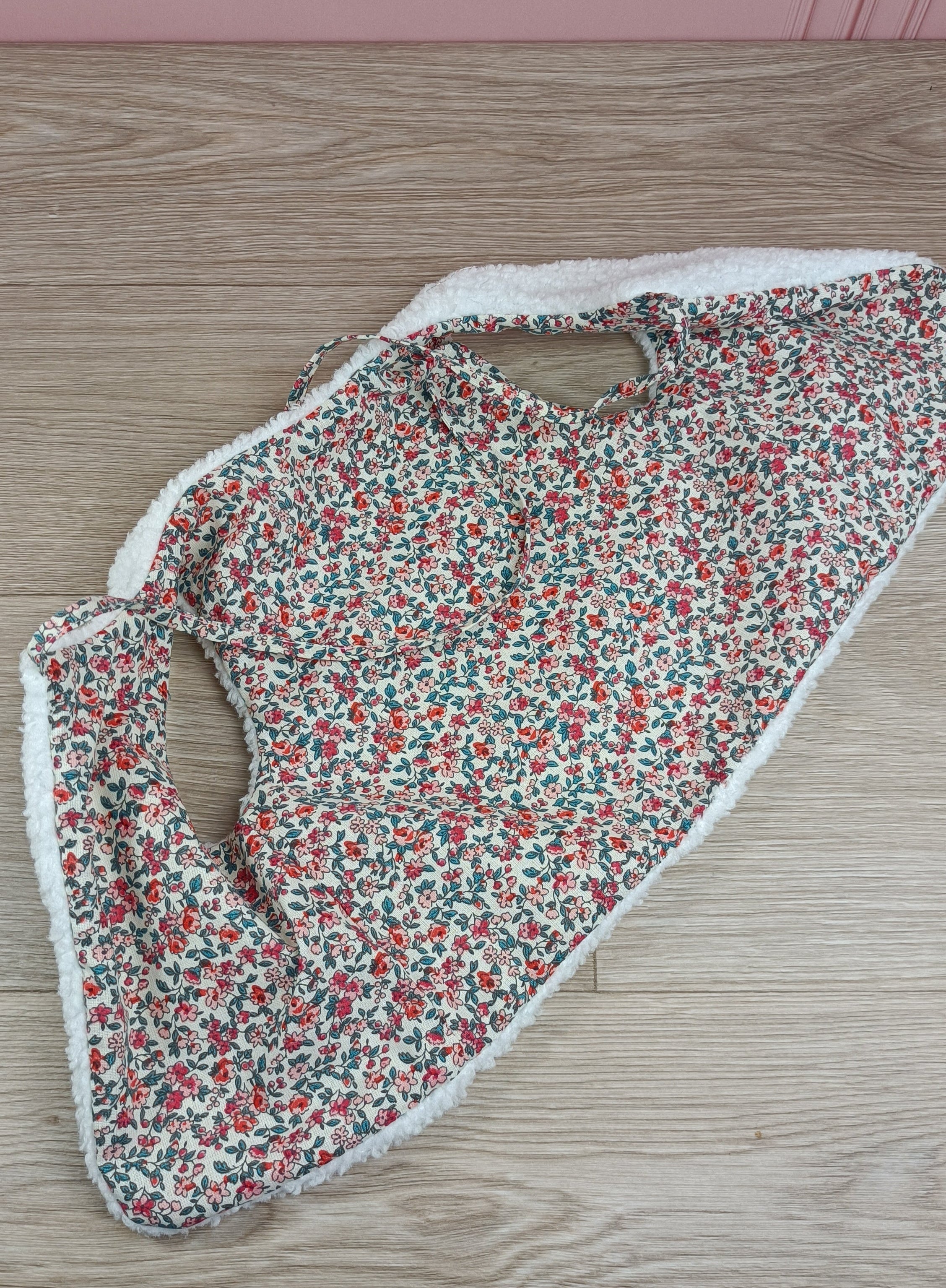 Gilet berger bébé sherpa blanc léonie rose