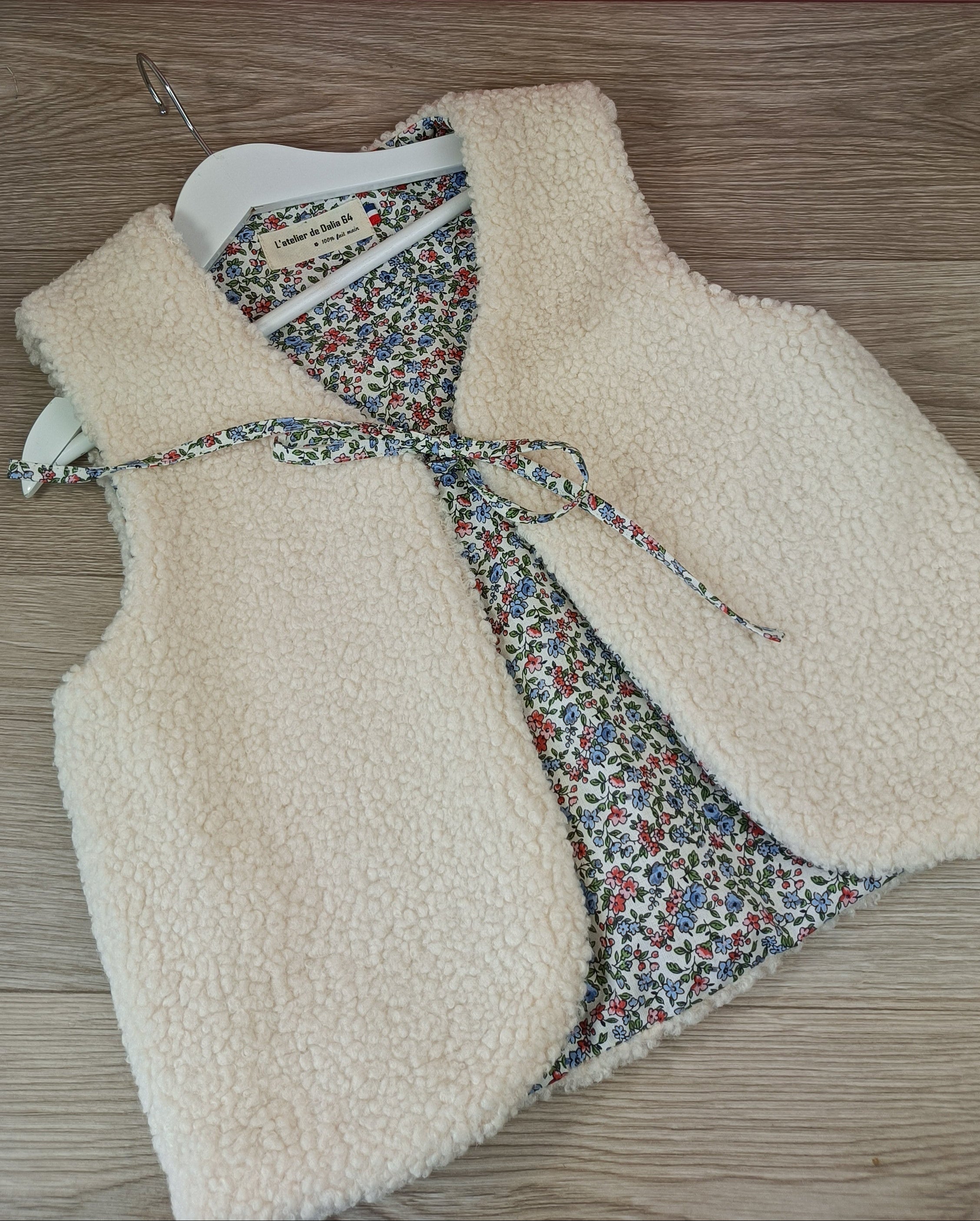 Gilet berger enfant Léonie bleu