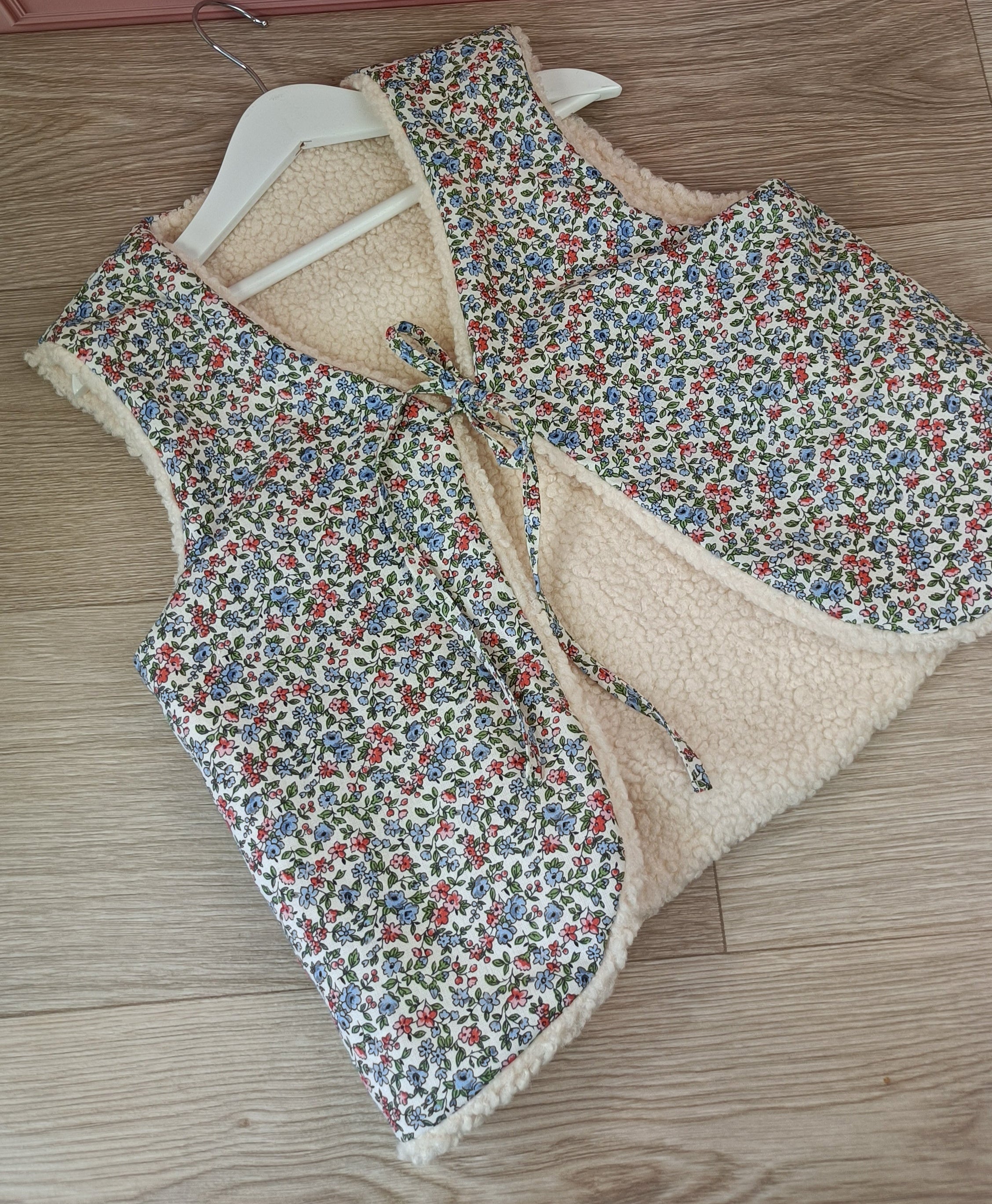 Gilet berger enfant Léonie bleu