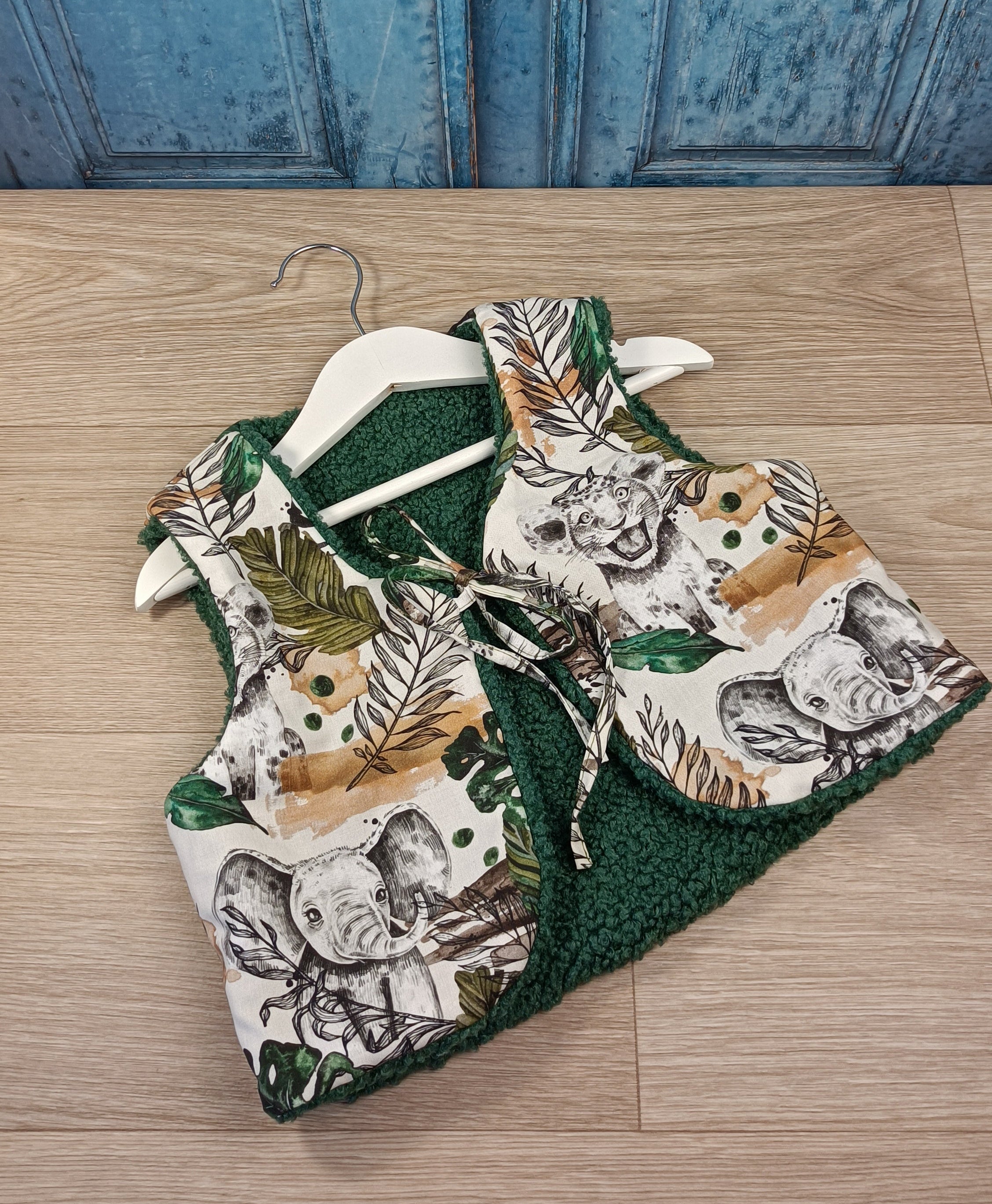 Gilet berger jungle vert enfant