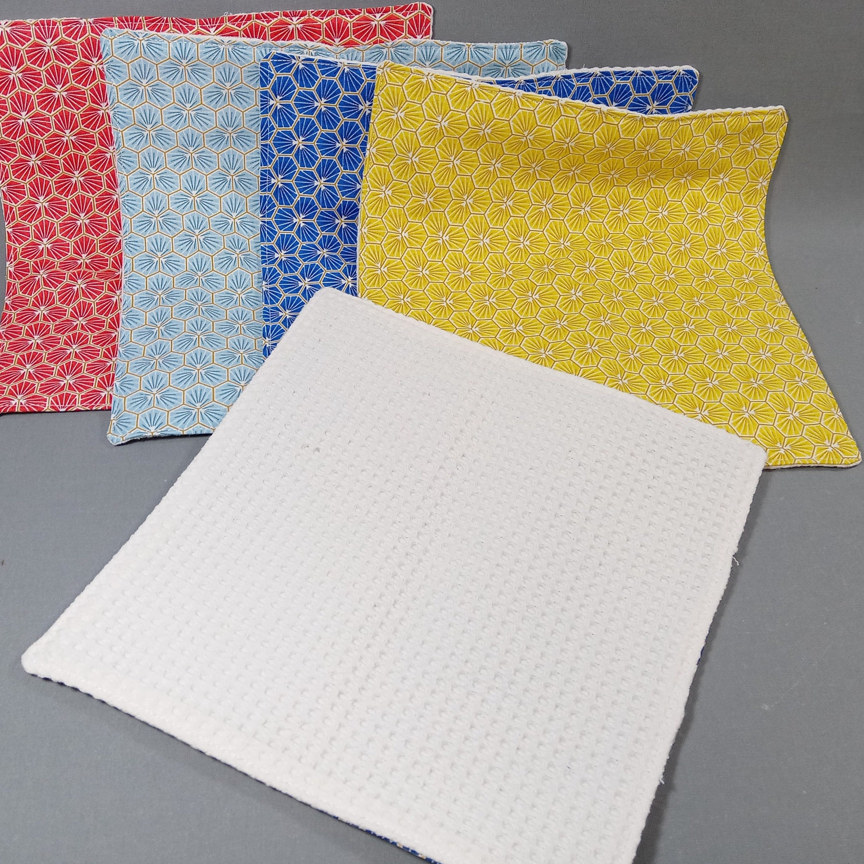 Essuie-tout lavable  par lot de 5 - divers modèles disponibles