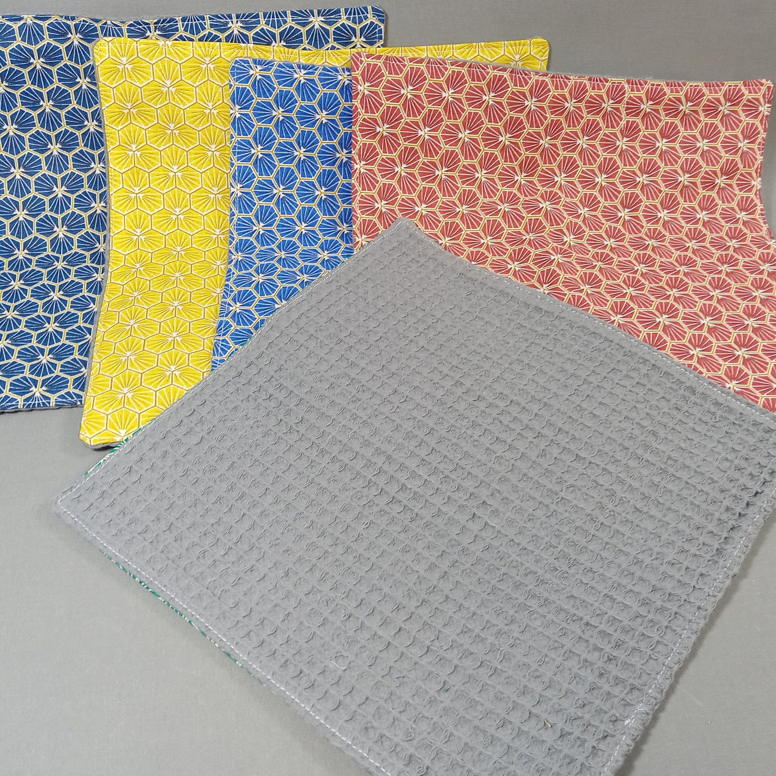 Essuie-tout lavable  par lot de 5 - divers modèles disponibles