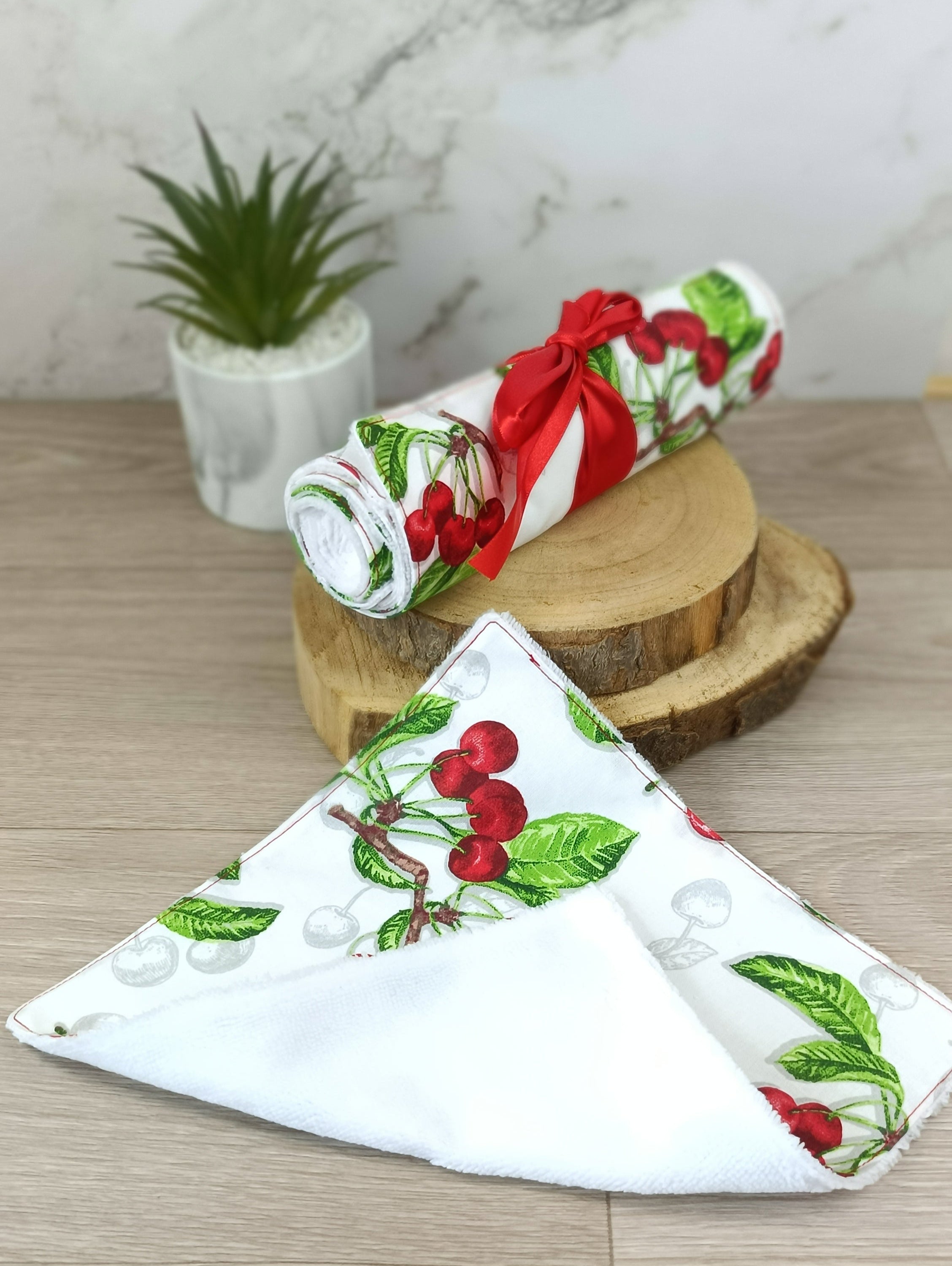 Essuie-tout lavable par lot de 5 - Collection fruité