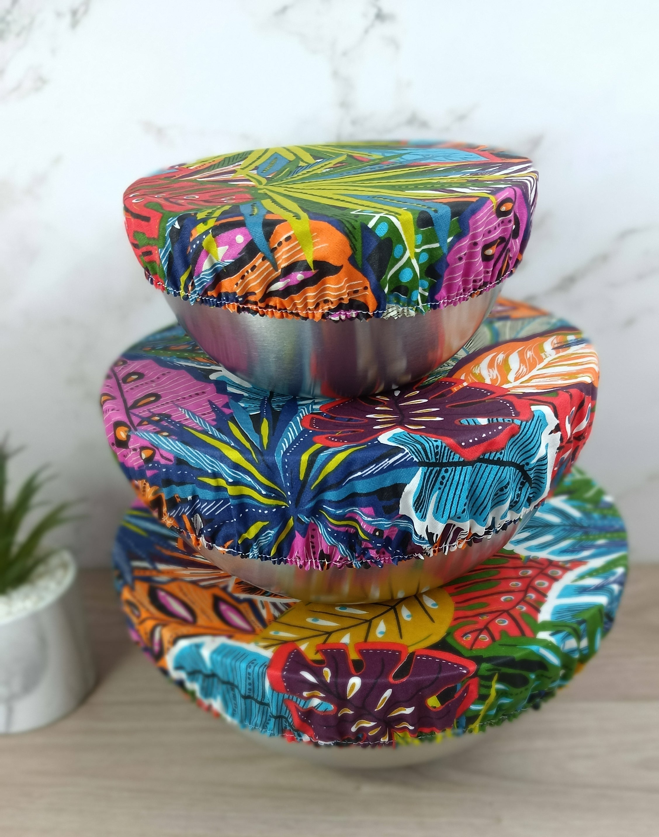 Couvres bols/plats lavables - Collection Lokoli