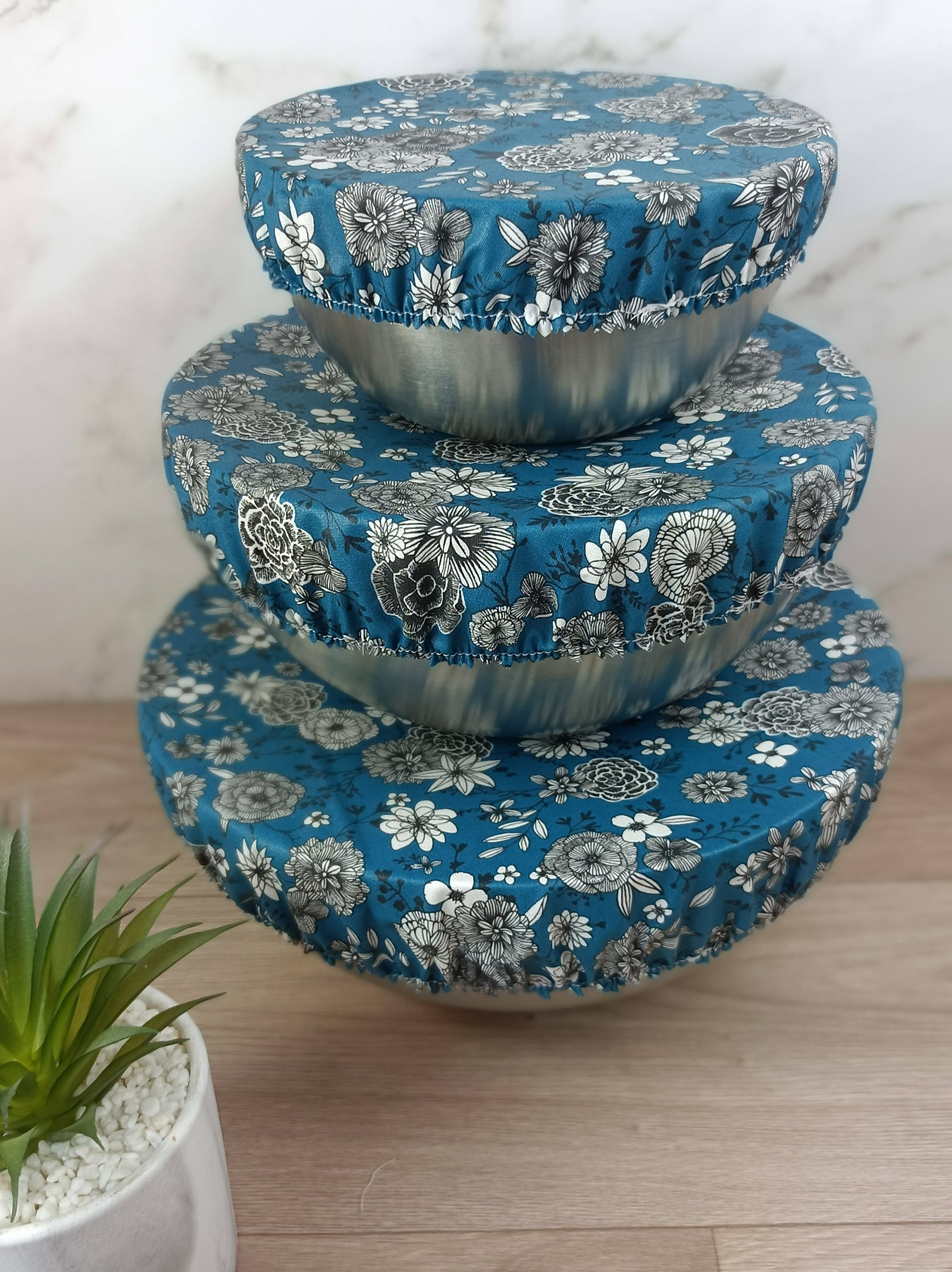 Couvres bols/plats lavables - Collection Fleurigraphie