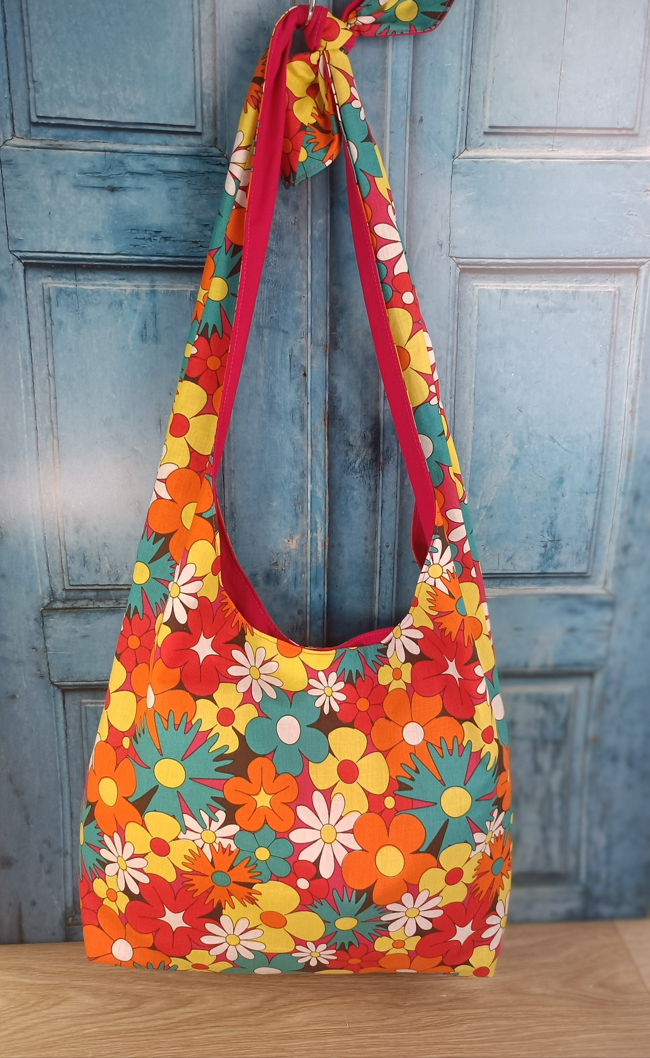 Sac bandoulière - BOHO - Fleurs XXL multi