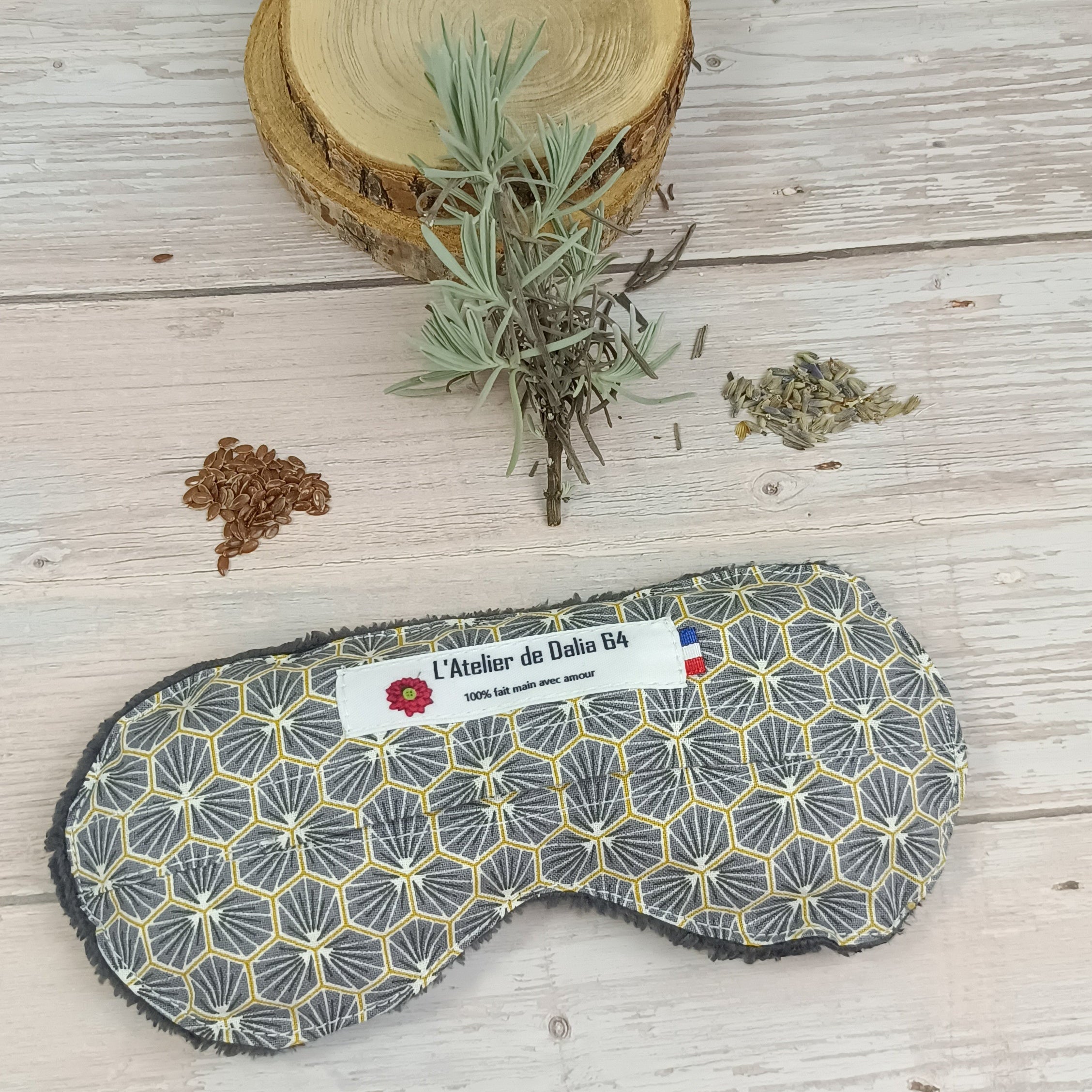 Masque relaxant pour les yeux riad gris foncé 