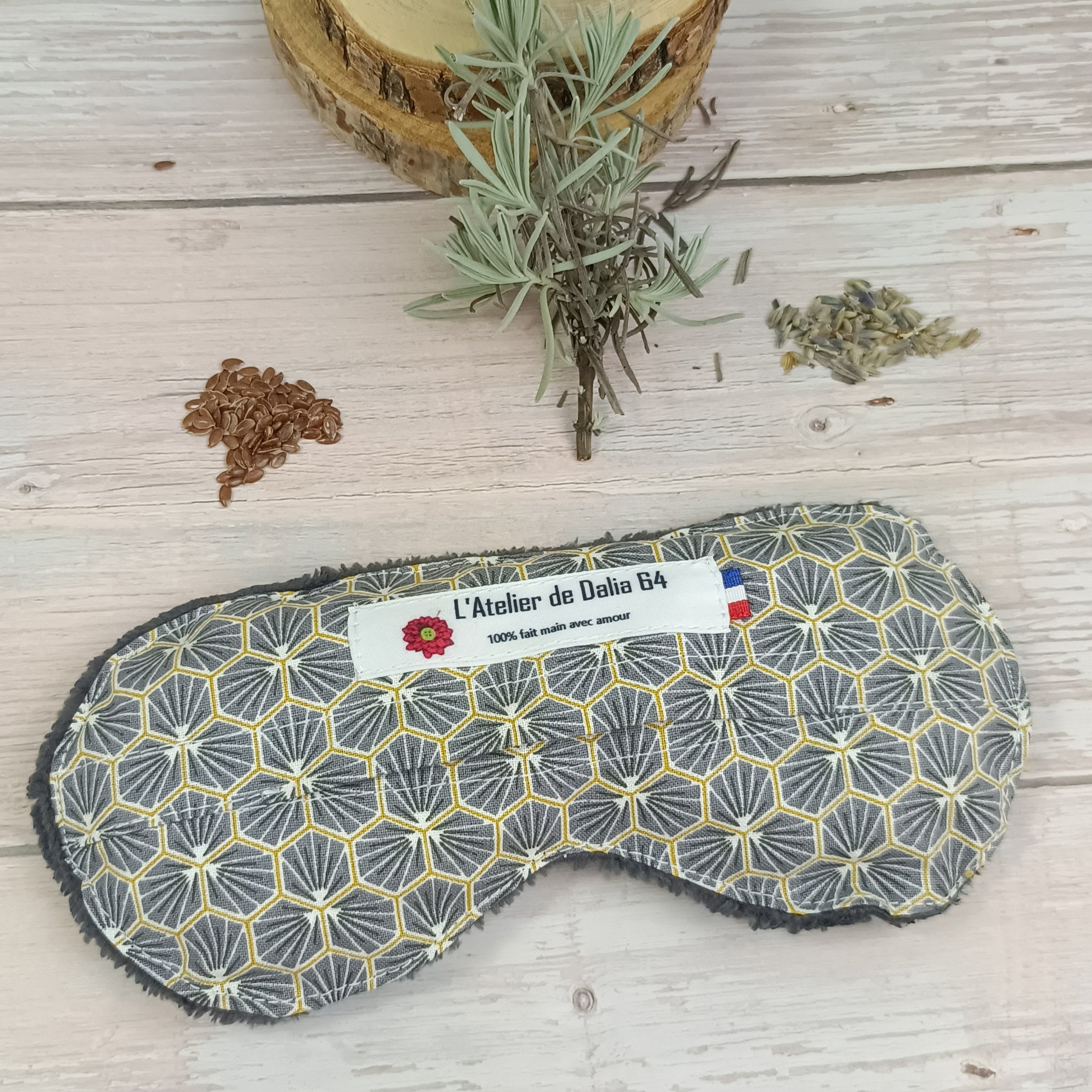 Masque relaxant pour les yeux riad gris foncé 