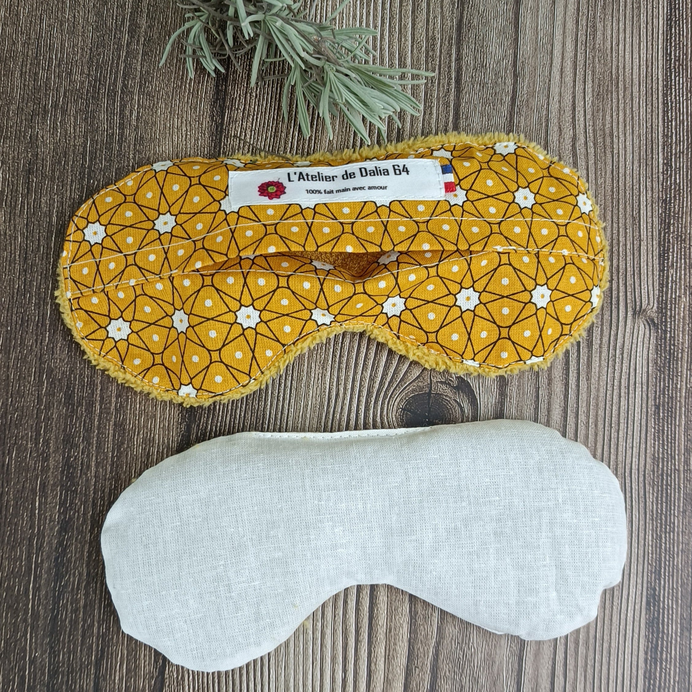 Masques relaxant pour les yeux céramik moutarde 