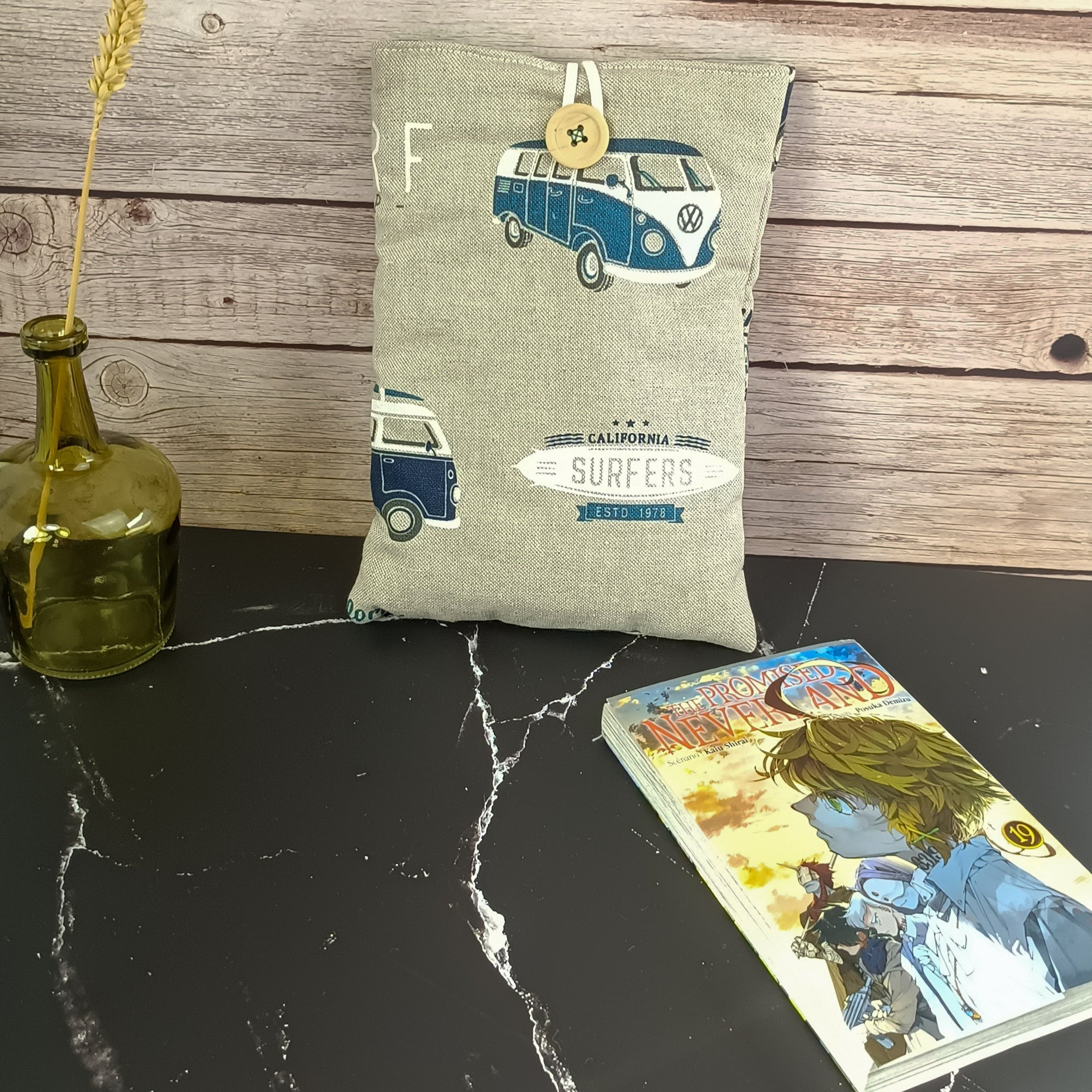 Pochette livre tissu Mini vans