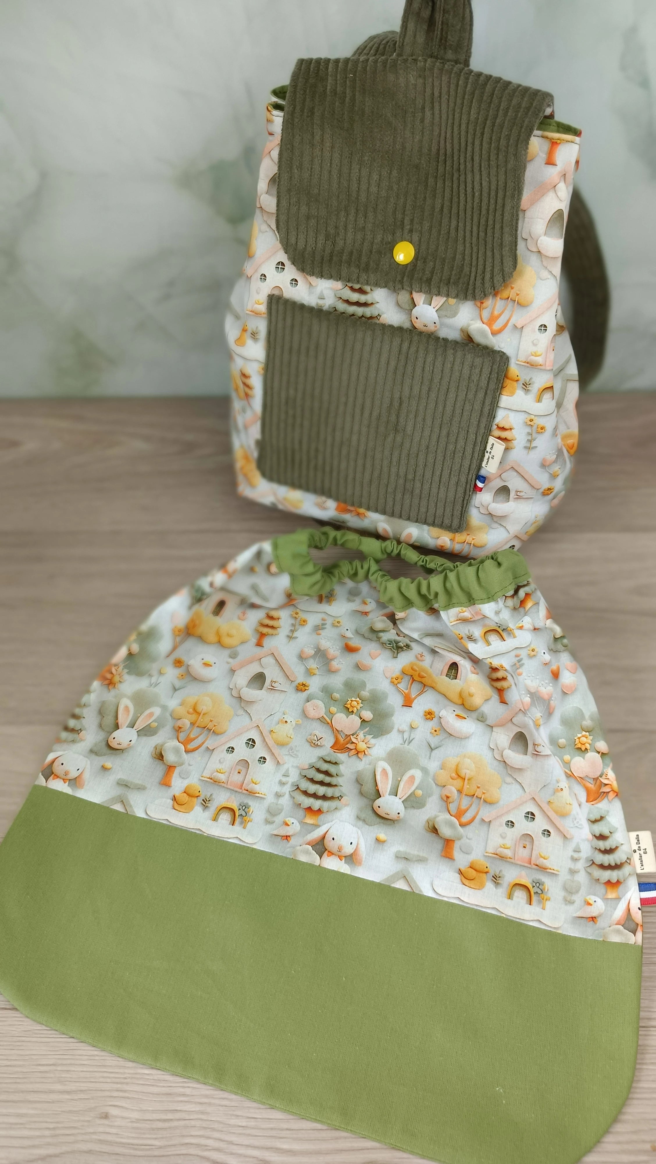 Sac à dos et serviette de cantine Arci garden