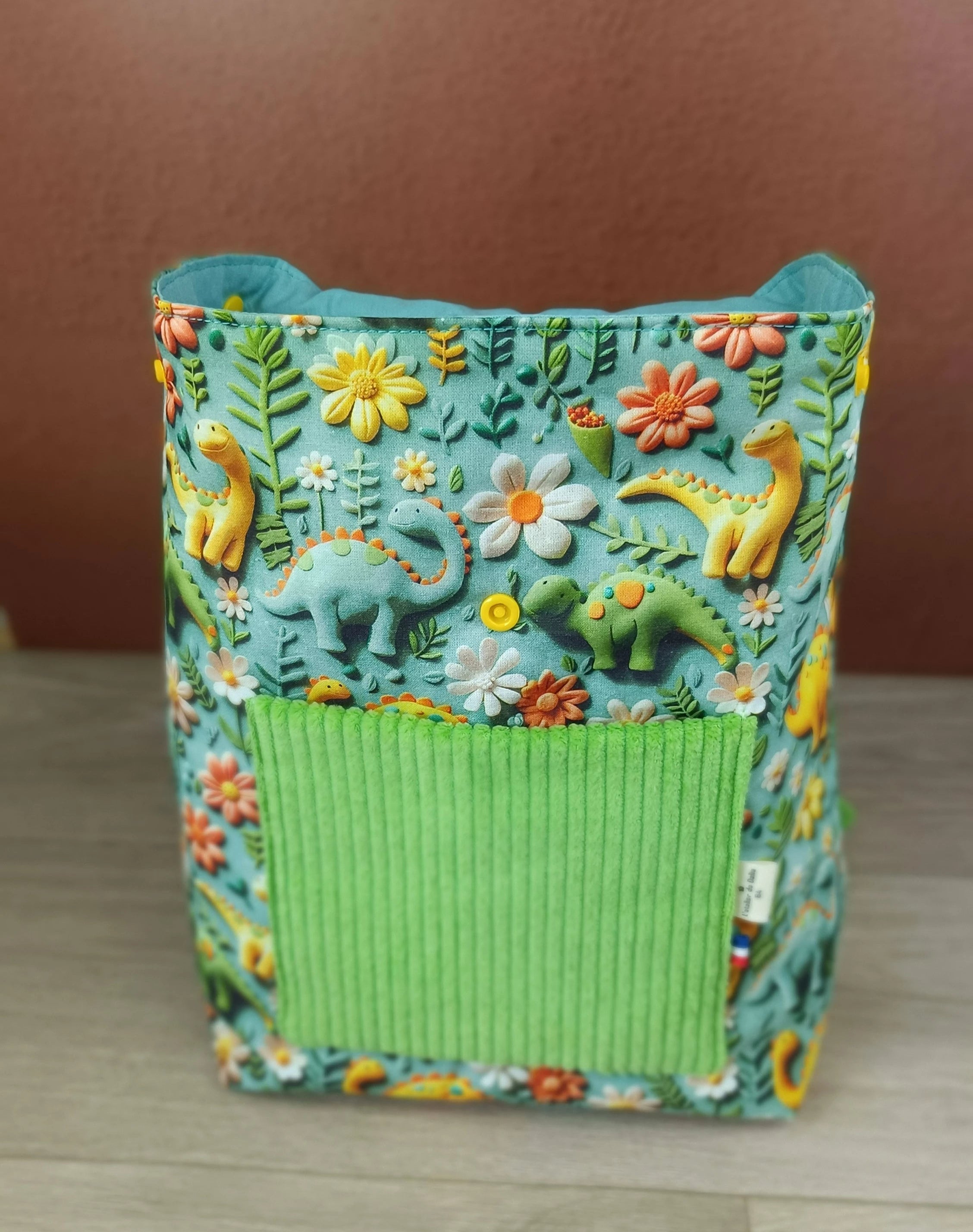 Sac à dos et serviette de cantine Dino vert