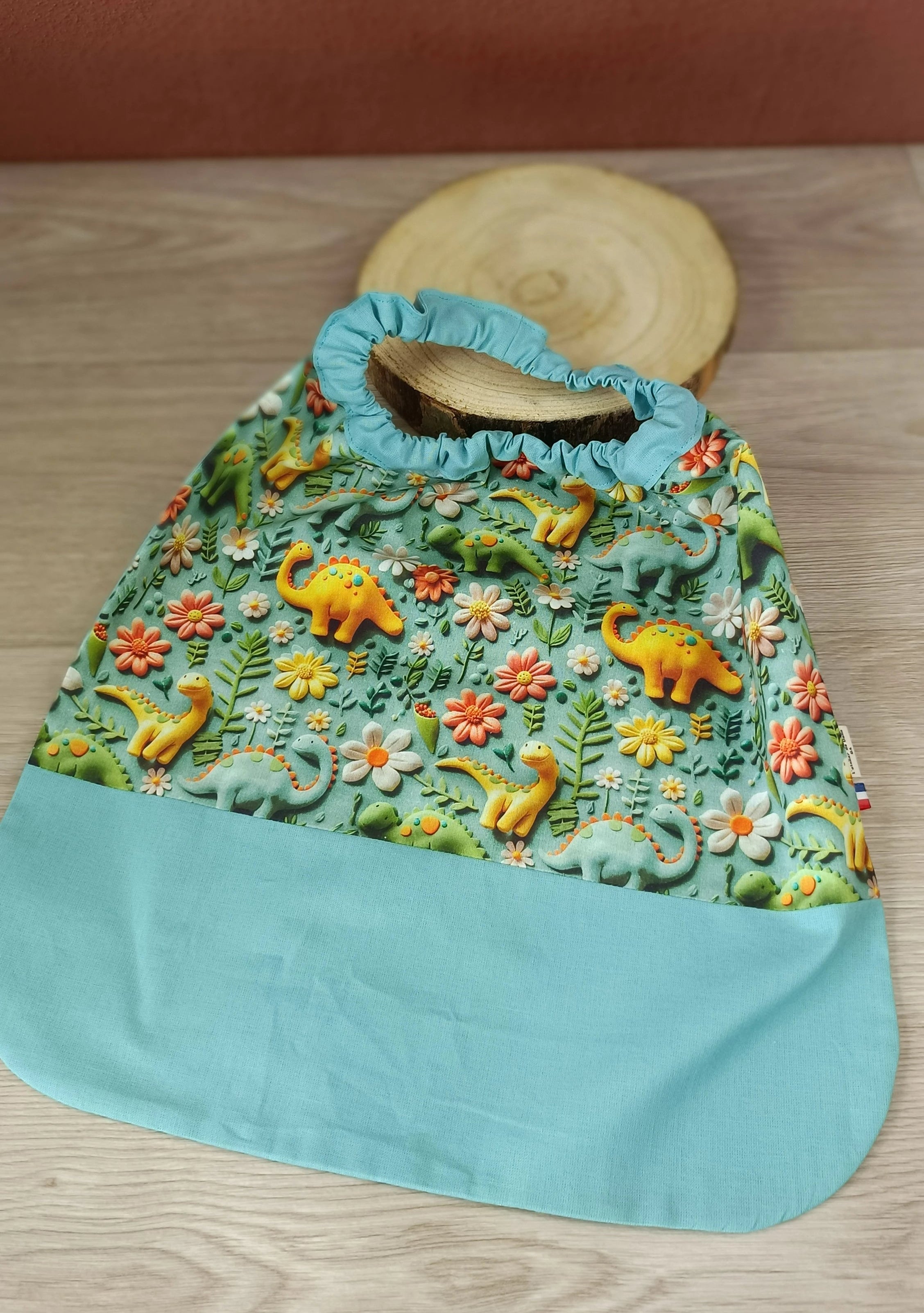 Sac à dos et serviette de cantine Dino vert