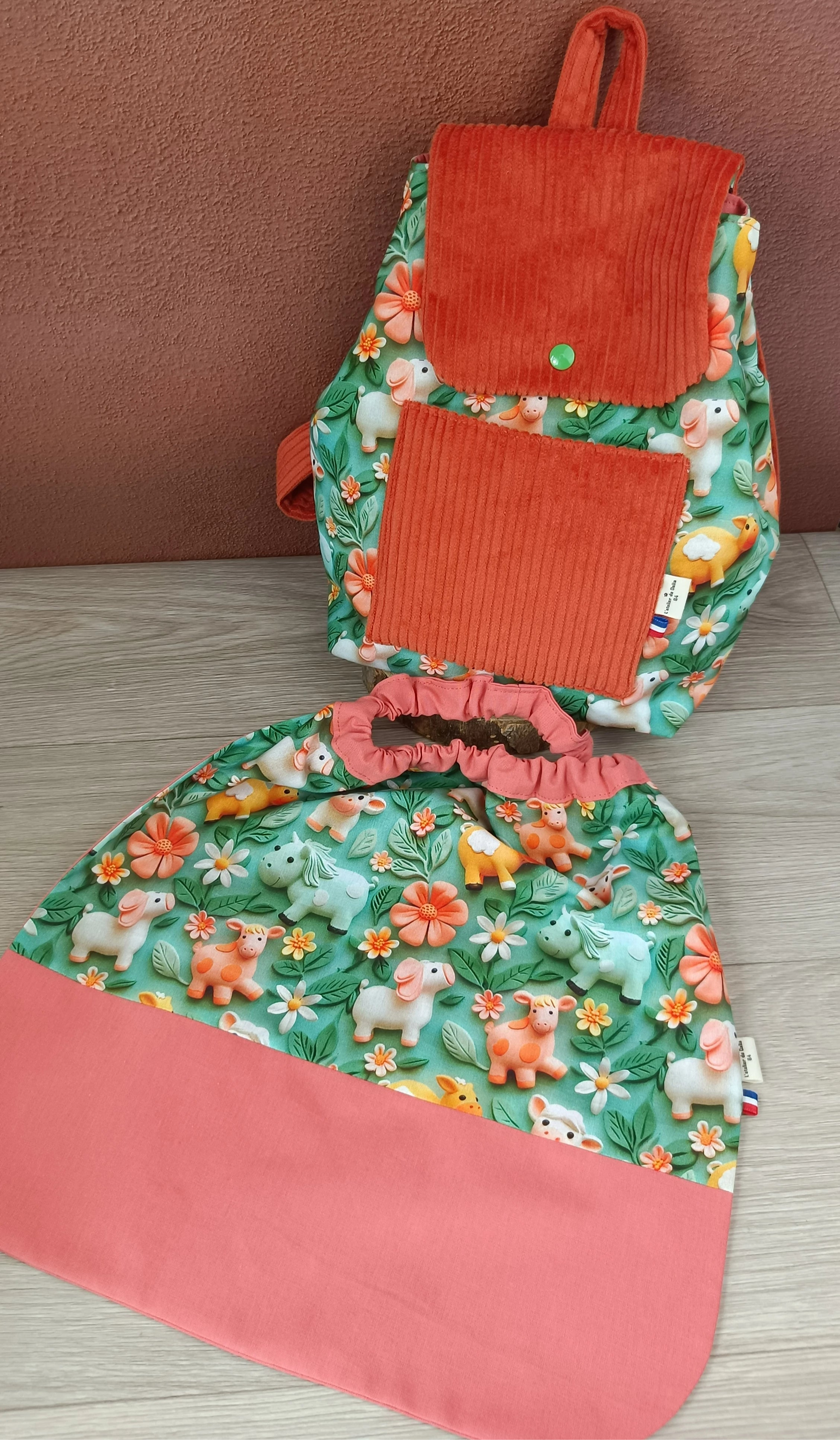 Sac à dos et serviette de cantine Farm